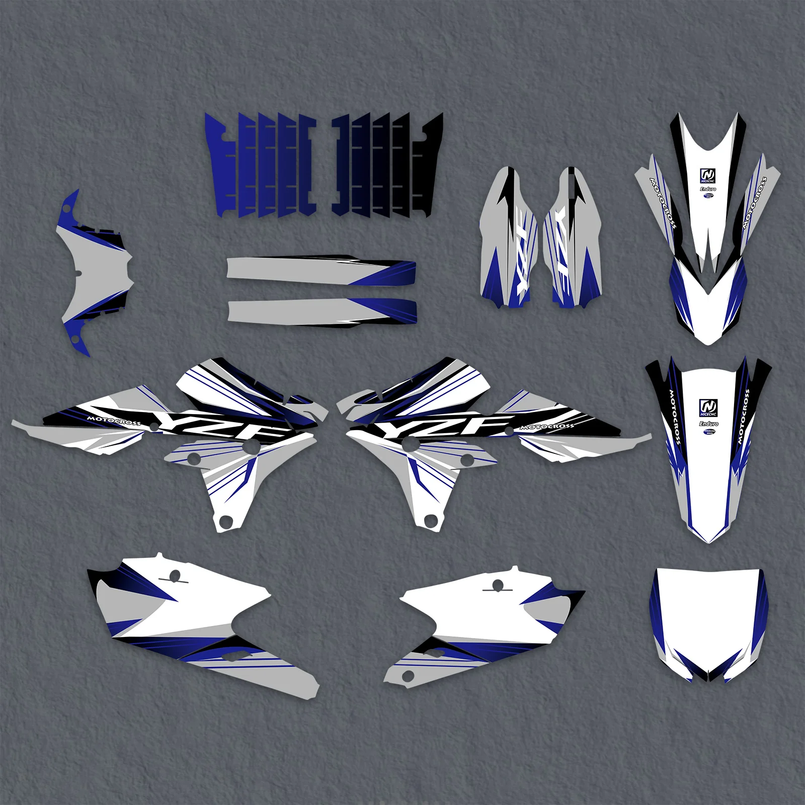 Full Graphics Decals Stickers Kit For YAMAHA YZ250F 14-18 YZ450F 14-17 - Image 3