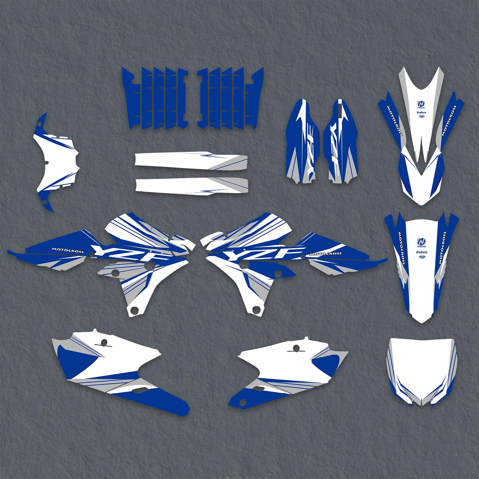 Full Graphics Decals Stickers Kit For YAMAHA YZ250F 14-18 YZ450F 14-17 - Image 3