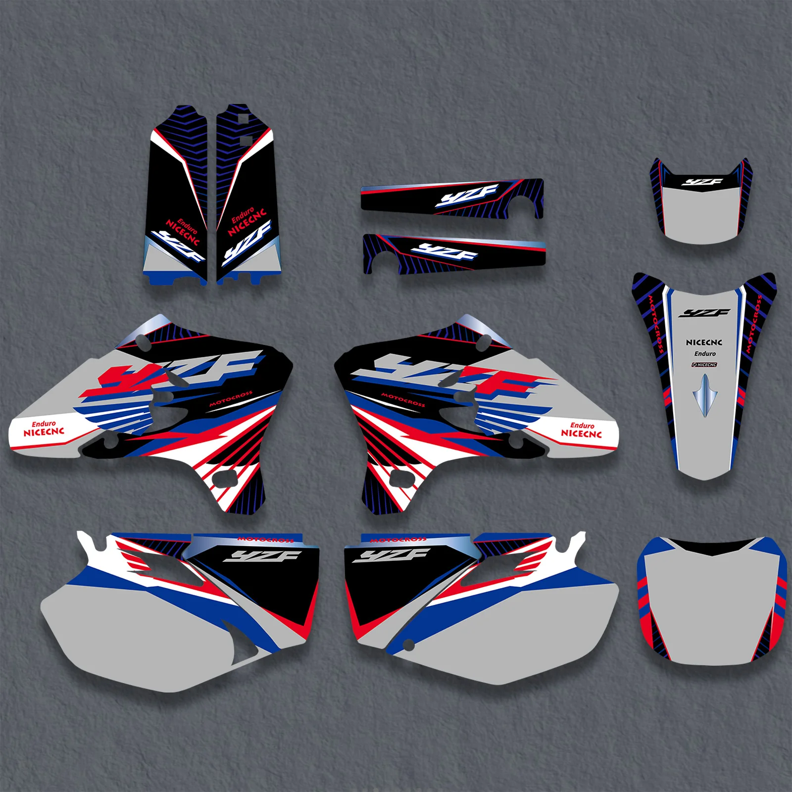 Full Graphics Decals Stickers Kit For YAMAHA YZ250F / YZ450F 2003-2005 - Image 2