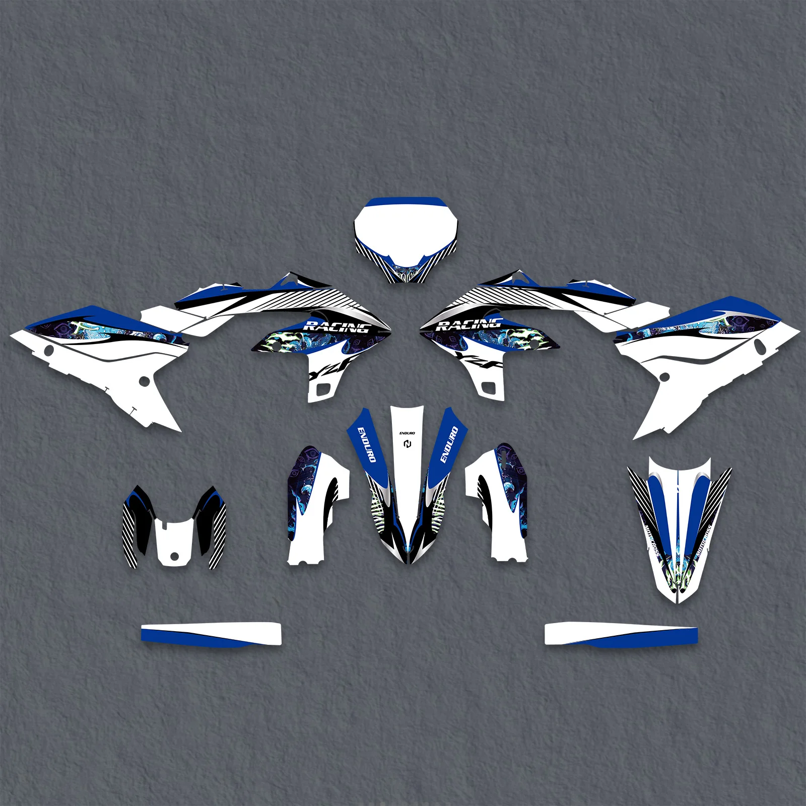 Full Graphics Decals Stickers Kit For Yamaha YZ250F YZ450F 2023-2024 - Image 2