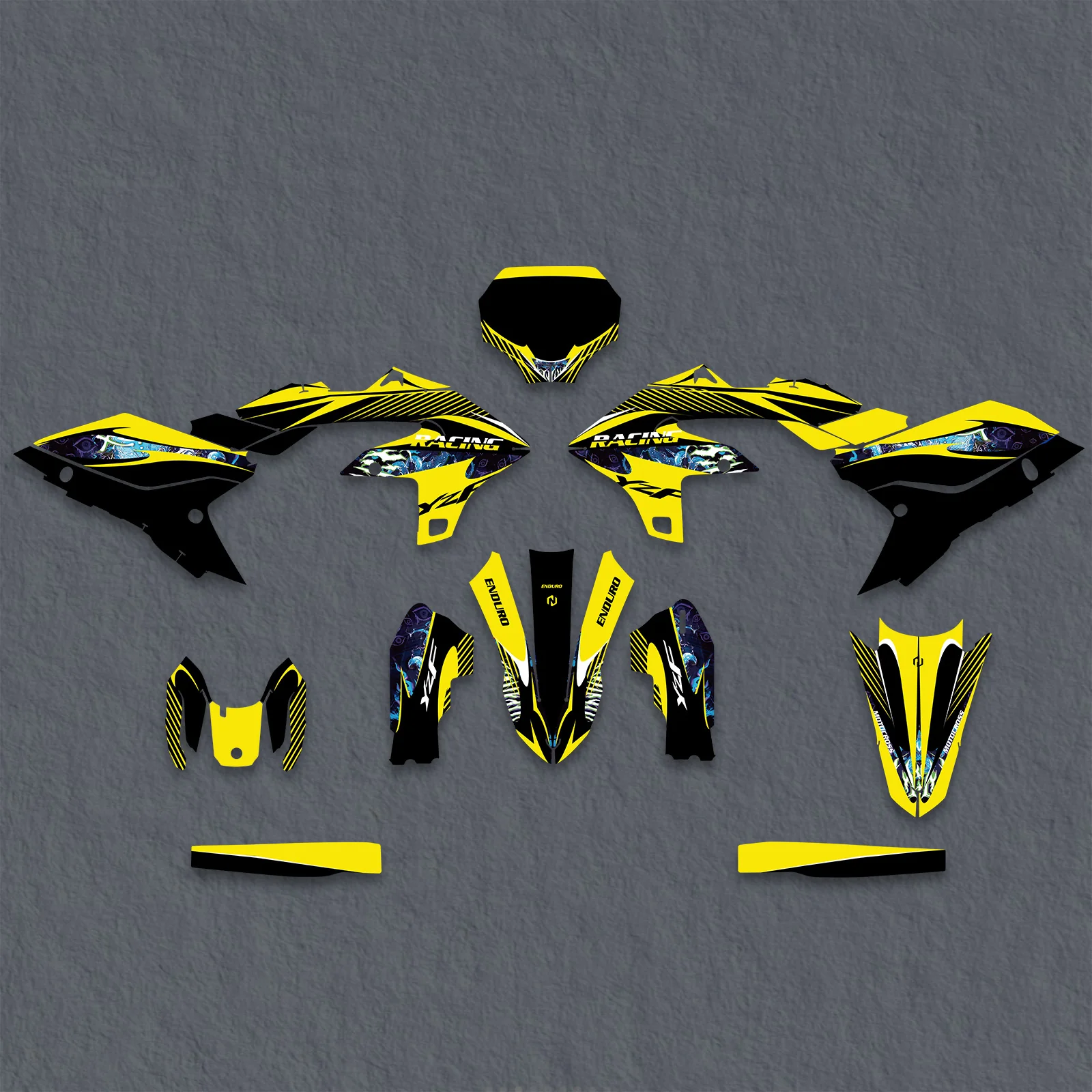 Full Graphics Decals Stickers Kit For Yamaha YZ250F YZ450F 2023-2024 - Image 3
