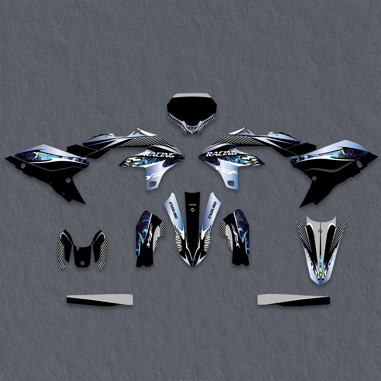 Full Graphics Decals Stickers Kit For Yamaha YZ250F YZ450F 2023-2024 - Image 2