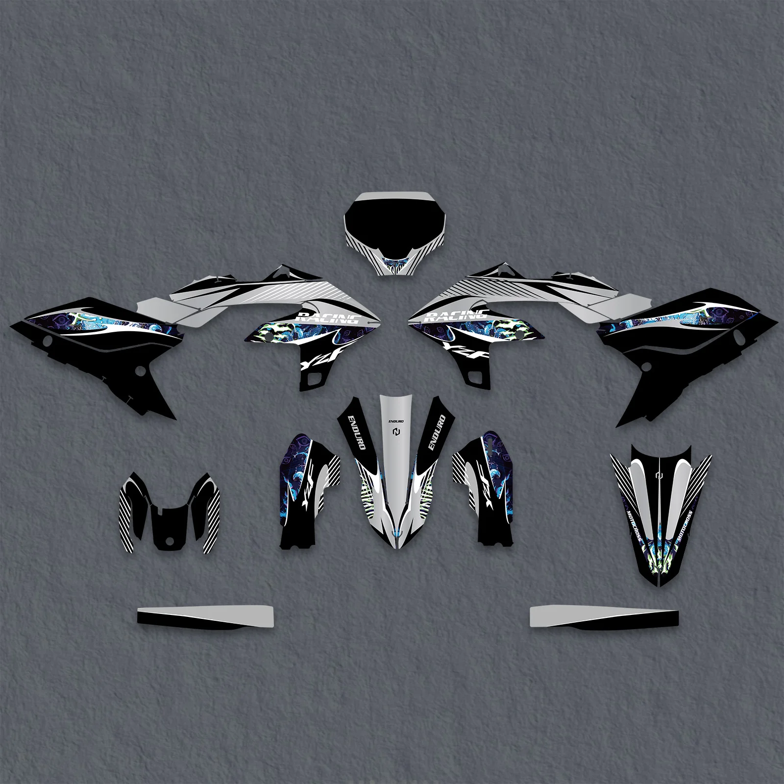 Full Graphics Decals Stickers Kit For Yamaha YZ250F YZ450F 2023-2024 - Image 3