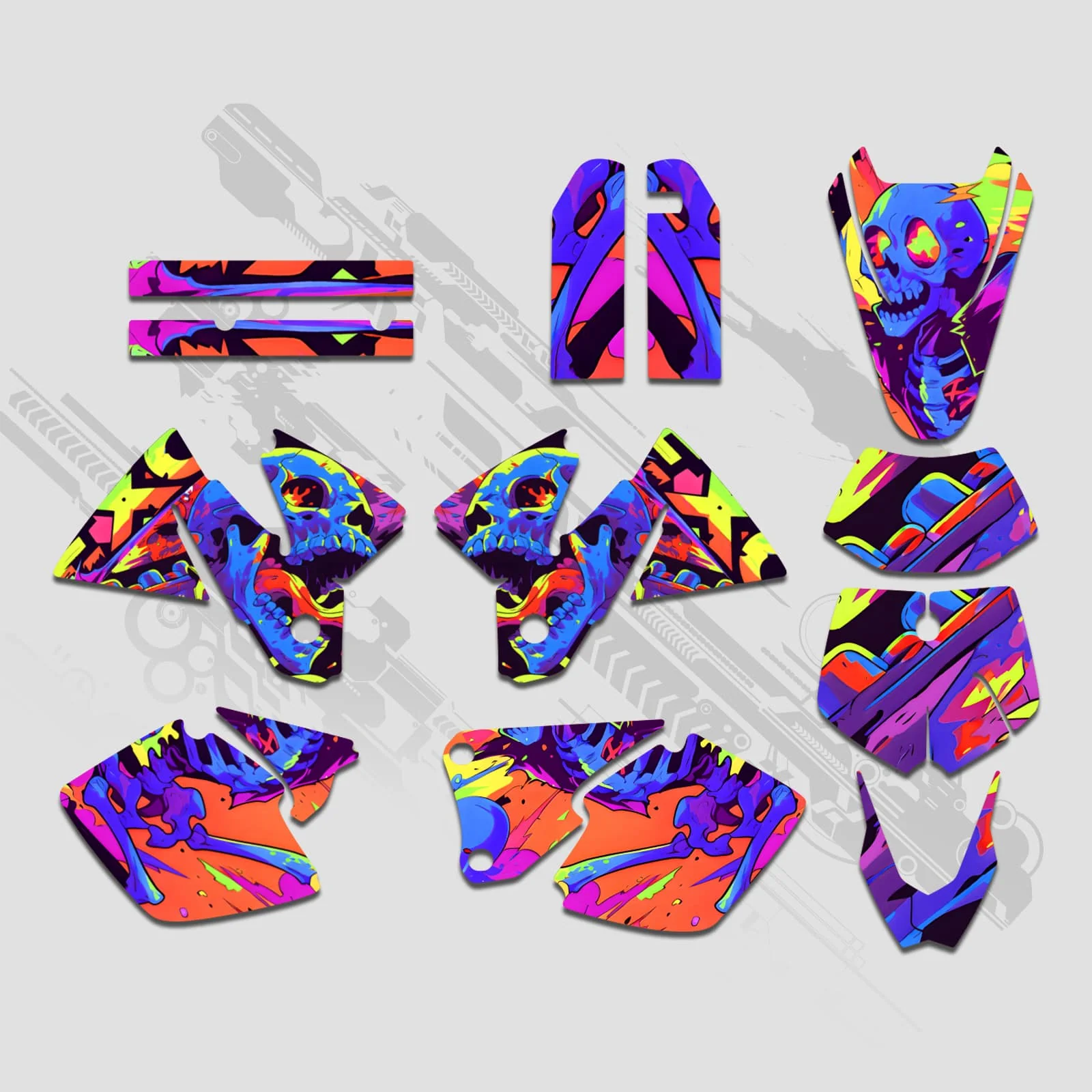 Full Graphics Decals Stickers Set For KTM EXC 1998-2000 - Image 3