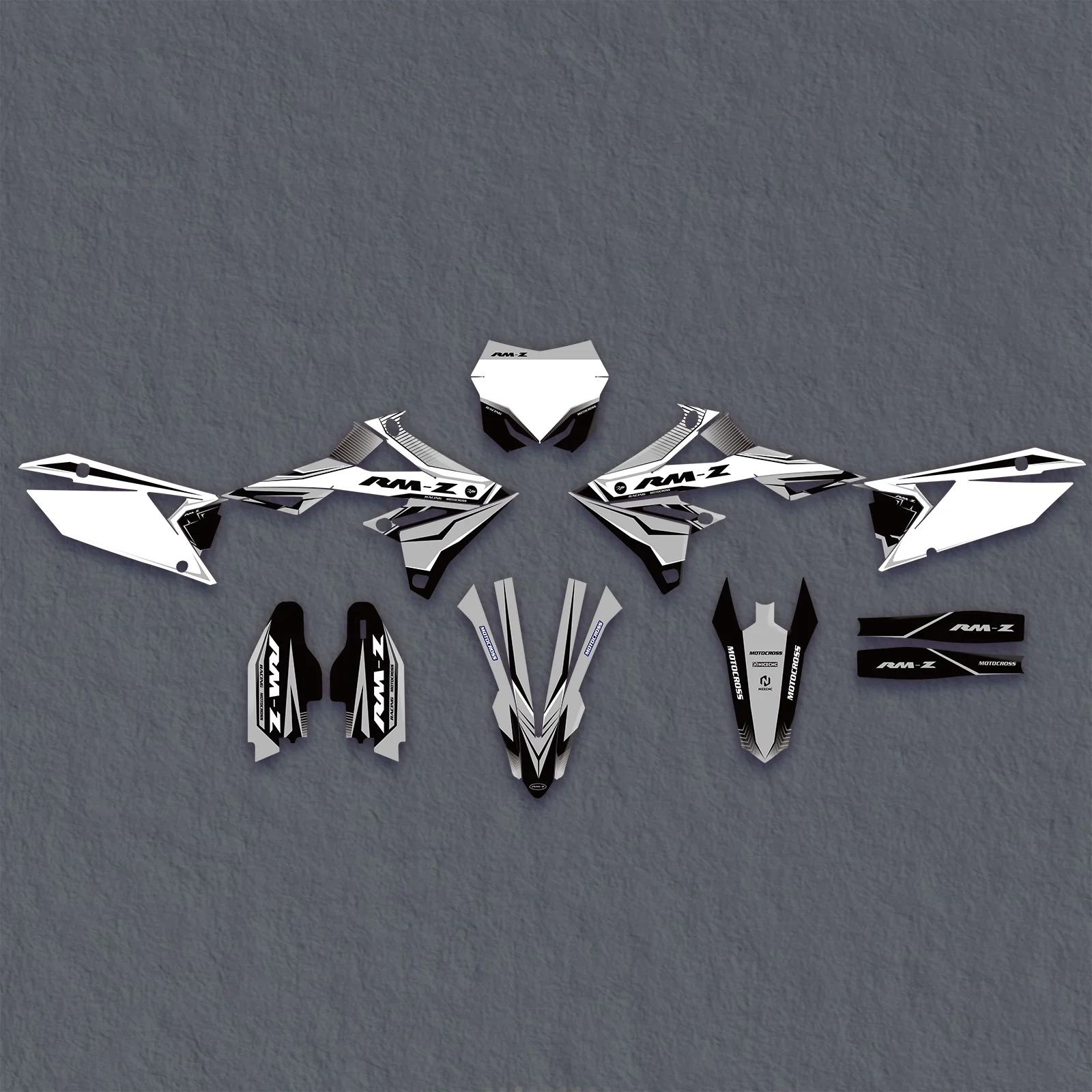 Full Graphics Decals Stickers Set For SUZUKI RMZ250 19-25 RMZ450 18-25 - Image 3