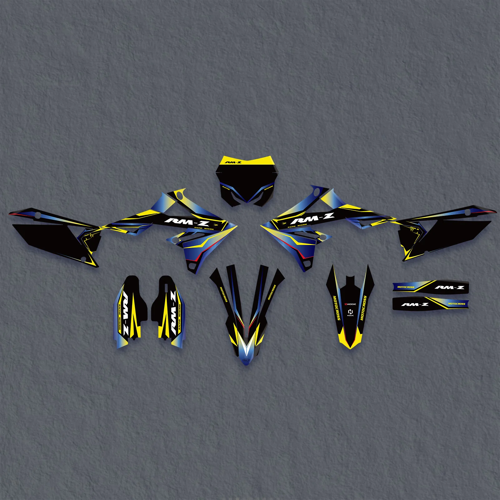 Full Graphics Decals Stickers Set For SUZUKI RMZ250 19-25 RMZ450 18-25 - Image 3