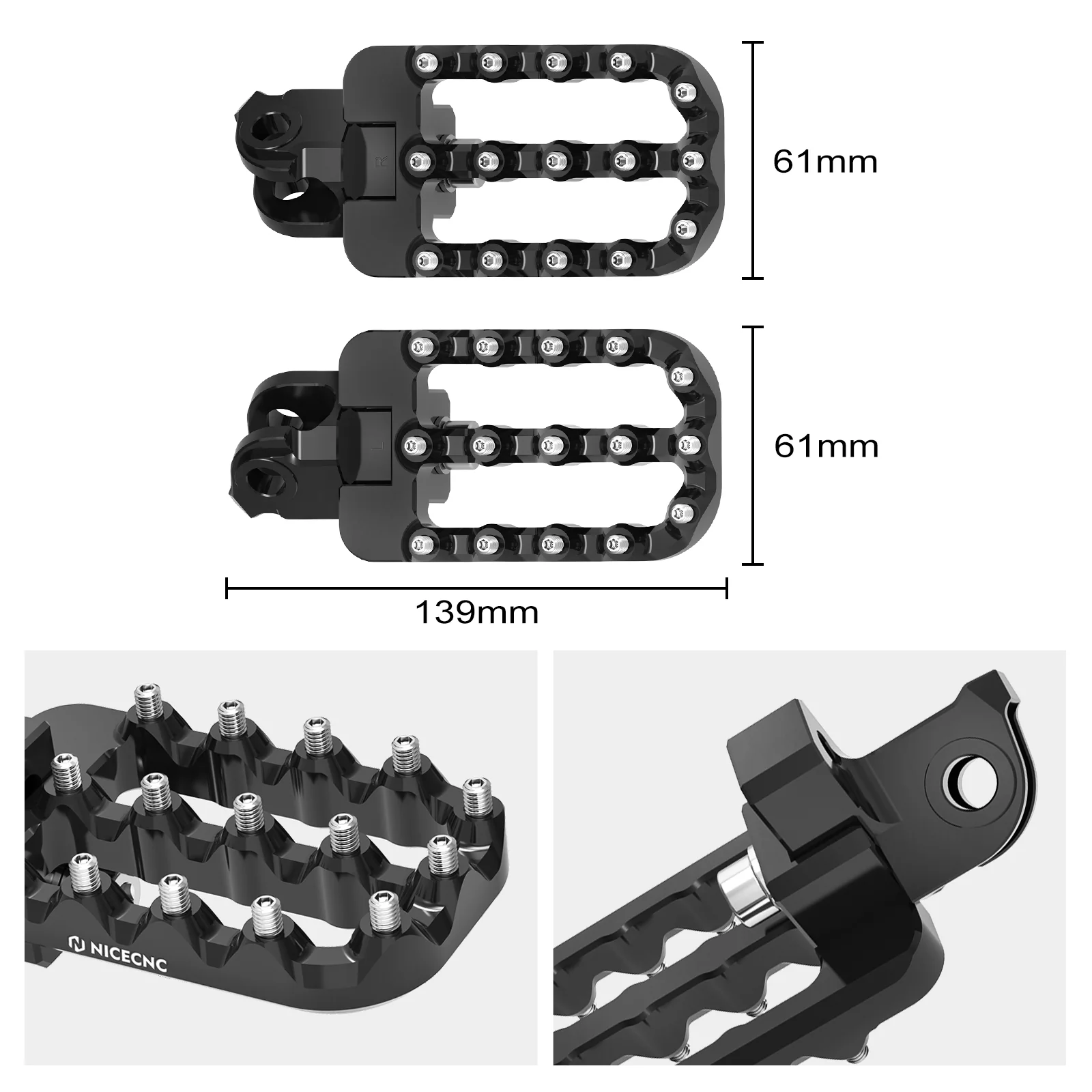 Adjustable Kickstand + Lower Larger Footpegs For Husqvarna 701 Enduro Supermoto - Image 13