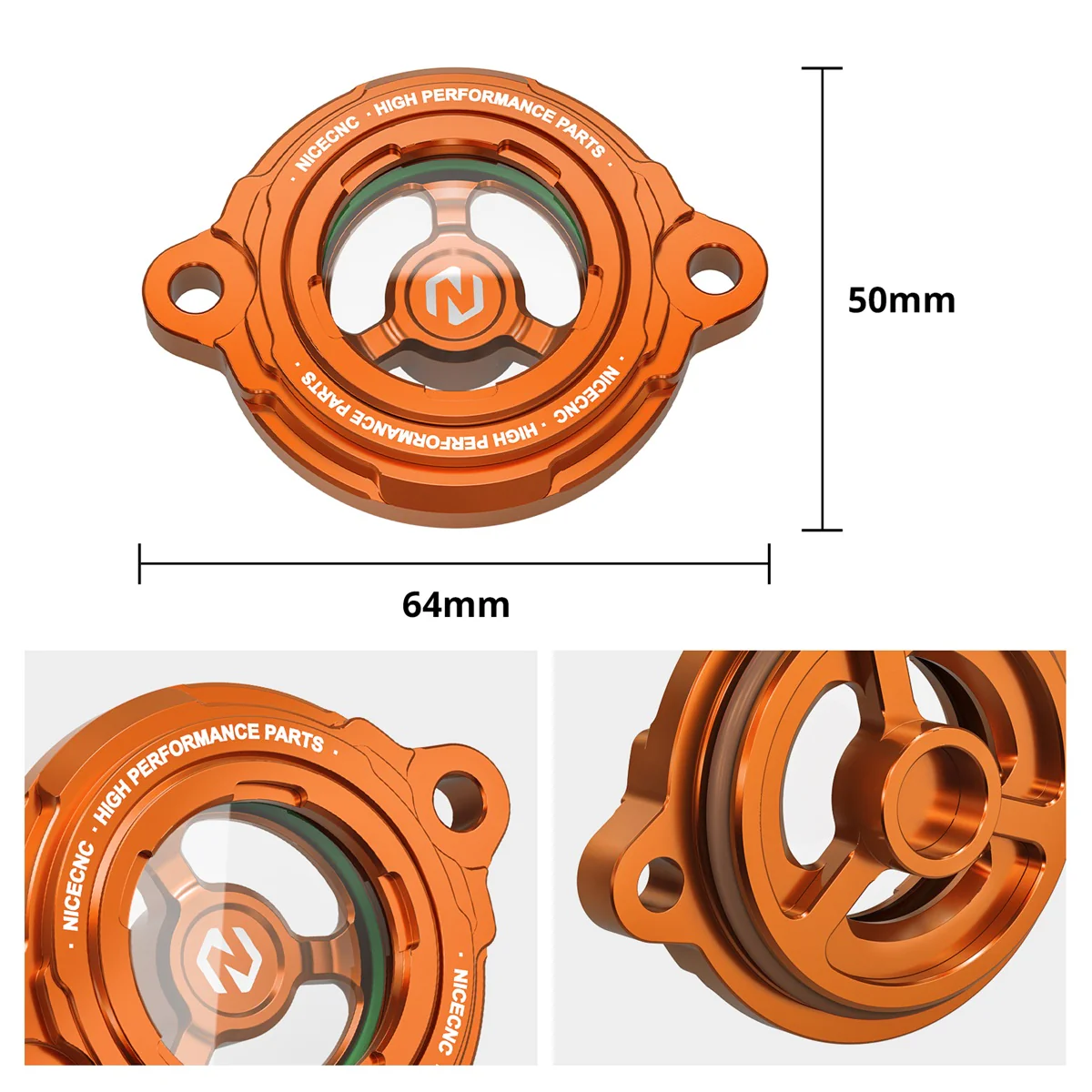Clear Oil Filter Cover For KTM RC 390 Duke 690 Enduro SMC R 790 890 ADV 1290 SAR - Image 6