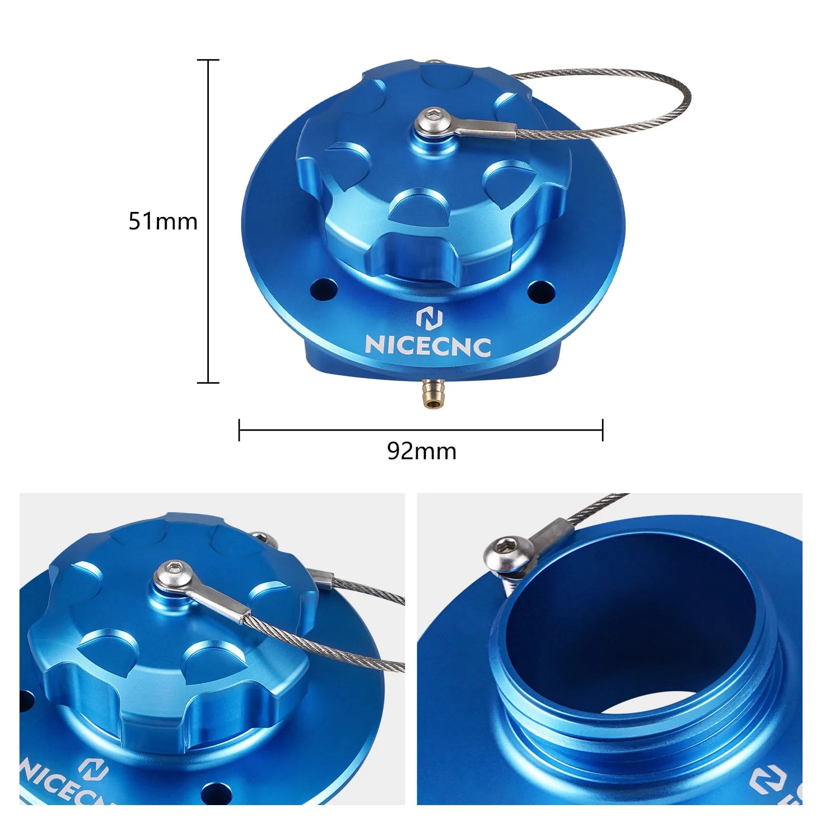 Gas Fuel Tank Filler Neck Cap Kit For Husqvarna 701 Enduro Supermoto SM 2016-2024 - Image 8