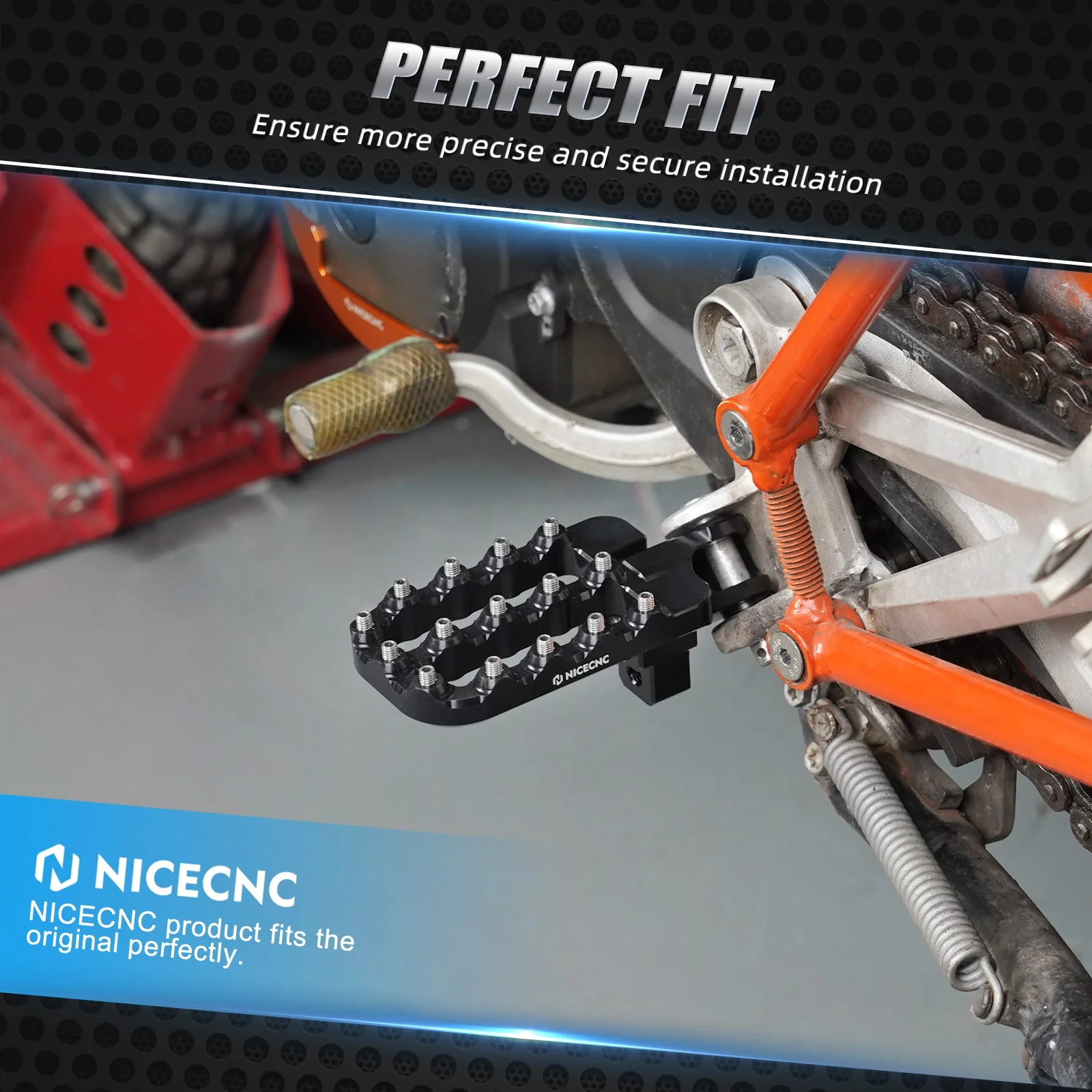 Adjustable 20mm Lower Larger Footpegs For Husqvarna 701 Enduro SM Norden 901 - Image 3
