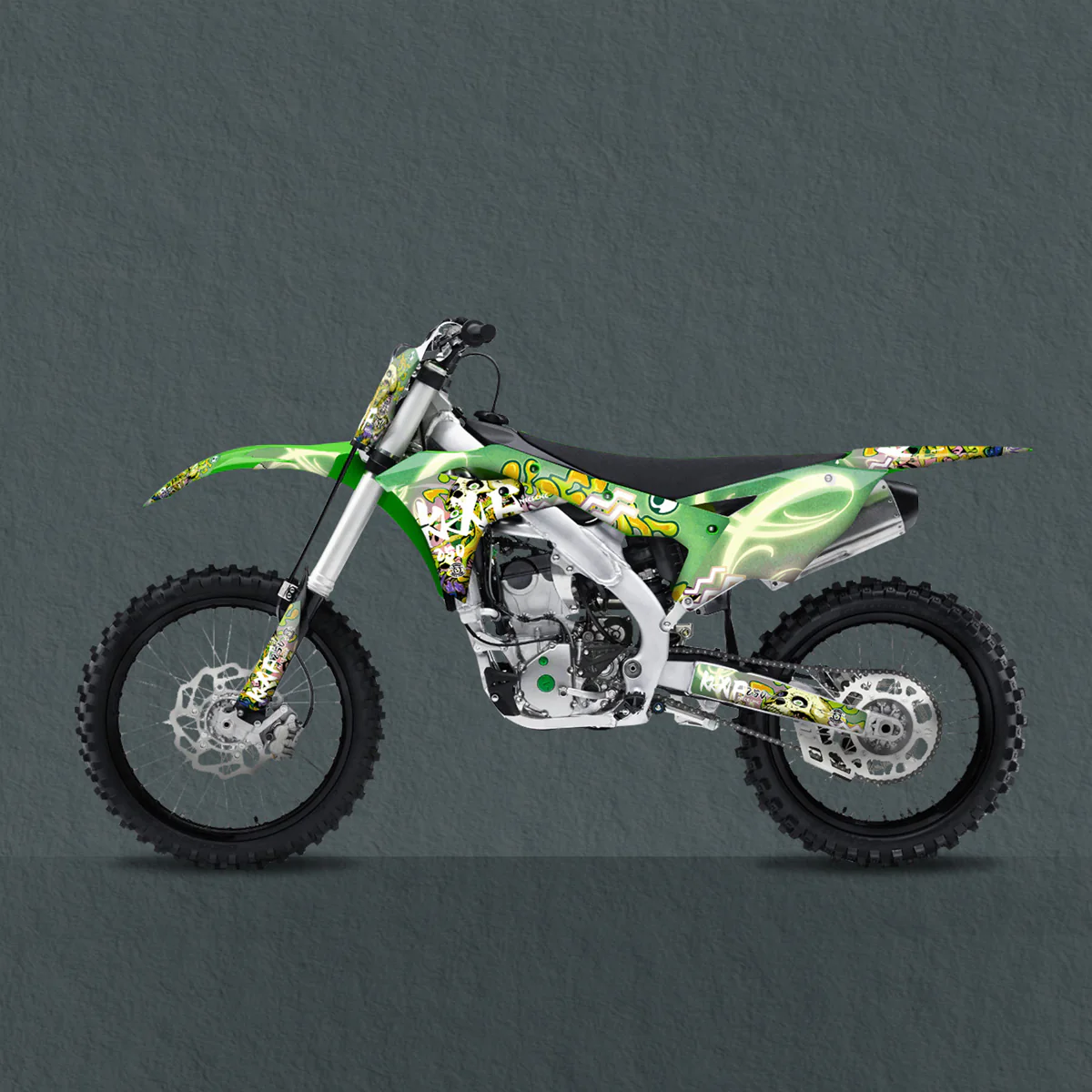Graphics Kit Fender Decals Fork Stickers For Kawasaki KX250F KX 250F 2017-2020 - Image 7