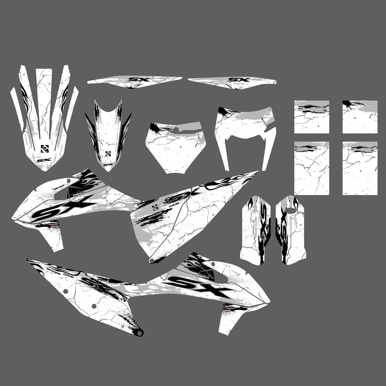 Motorcycle Graphics Kit Decals Stickers Deco For KTM 125 150 250 350 450 SX SXF 2019-2022 - Image 3