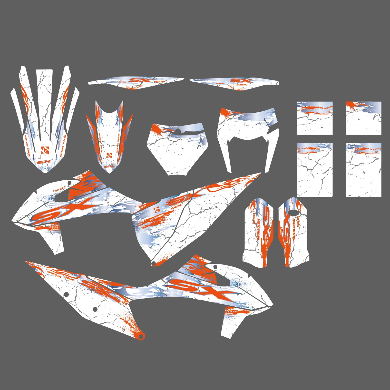 Motorcycle Graphics Kit Decals Stickers Deco For KTM 125 150 250 350 450 SX SXF 2019-2022 - Image 5
