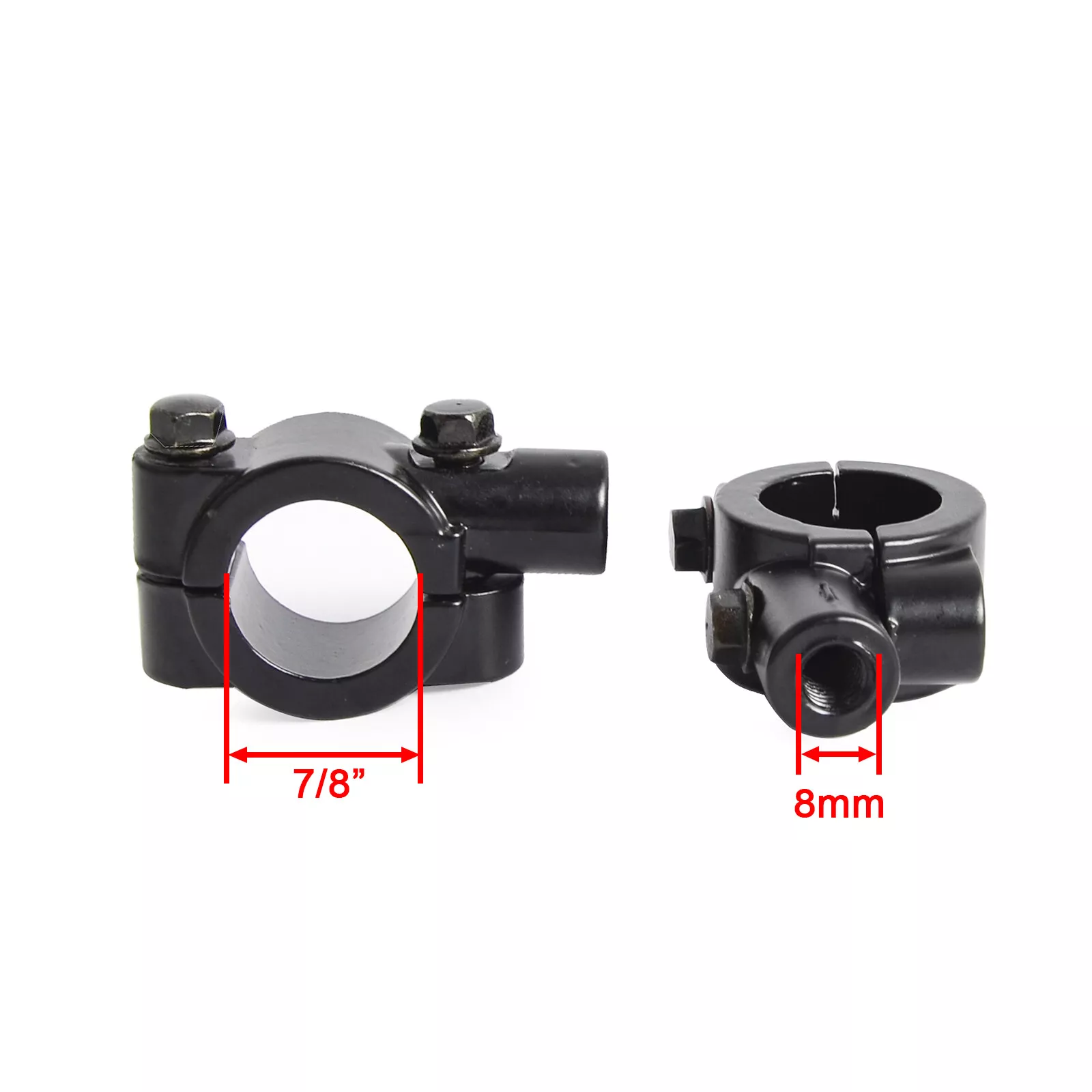 Handlebar Mirror Mount Holders Adapter Aluminum for motorcycle w 7/8"handle bar - Image 7