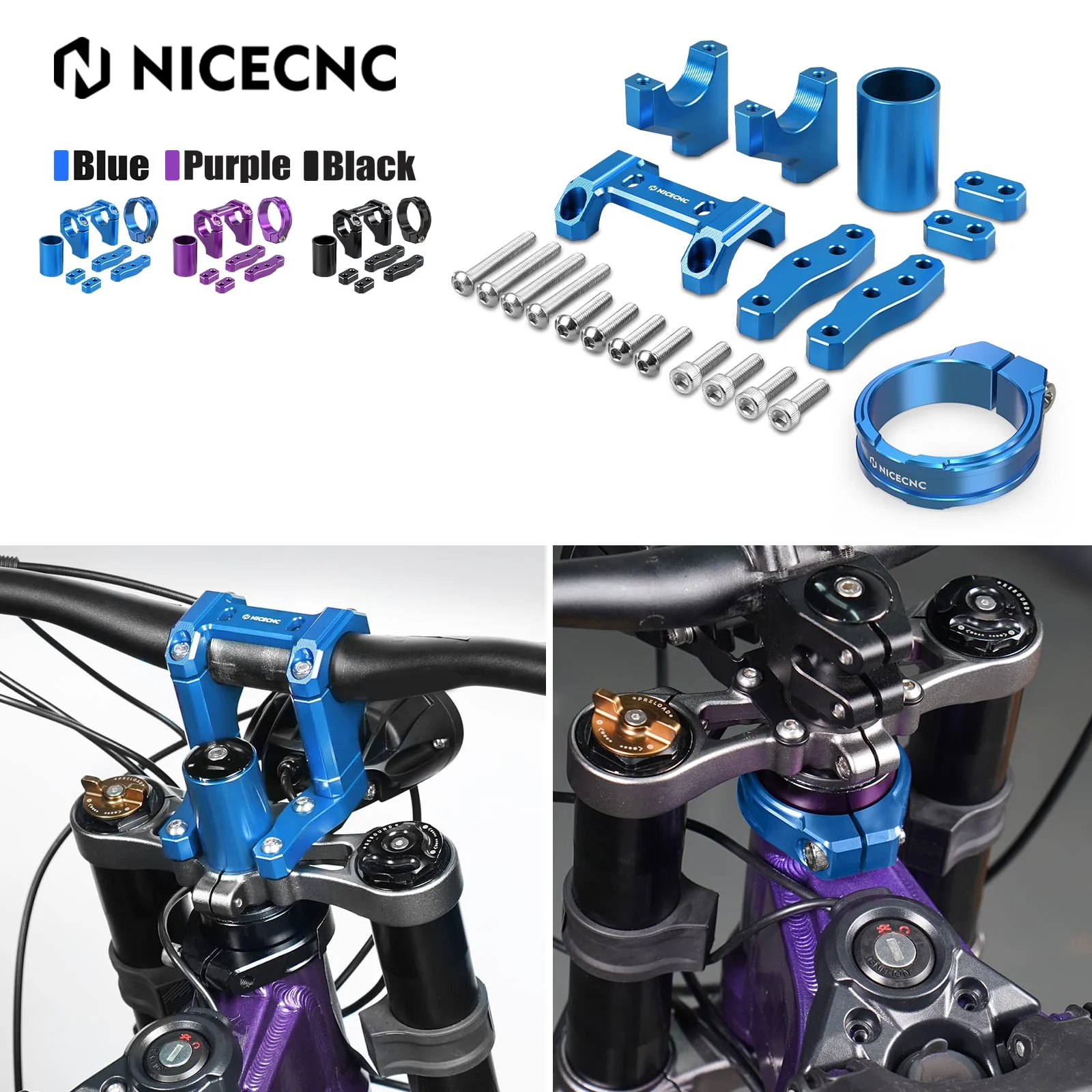 Handlebar Risers Mount & Head Tube Frame Brace For Surron Light Bee Segway X160 X260 - Image 3