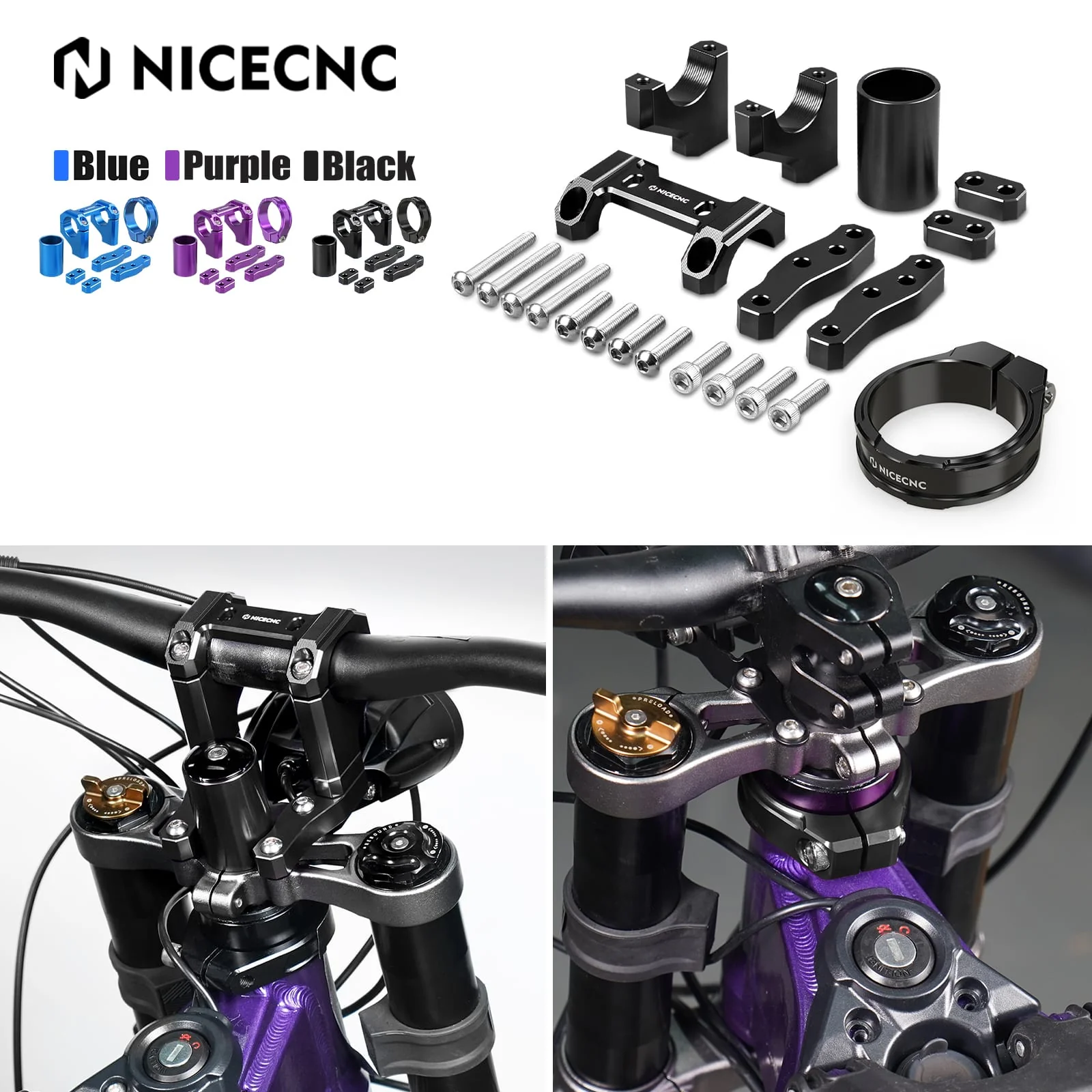 Handlebar Risers Mount & Head Tube Frame Brace For Surron Light Bee Segway X160 X260 - Image 4
