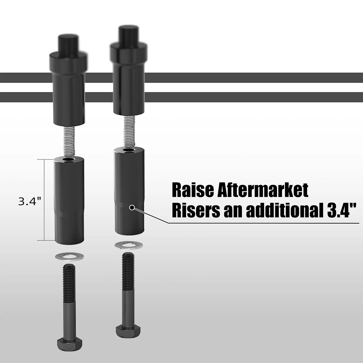 Modular Kickback Handlebar Riser For Harley Sportster 1200 48 XL Iron 883 XL883N - Image 27