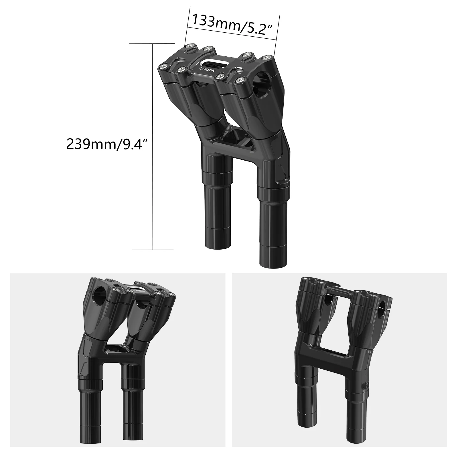 Modular Kickback Handlebar Riser For Harley Sportster 1200 48 XL Iron 883 XL883N - Image 5