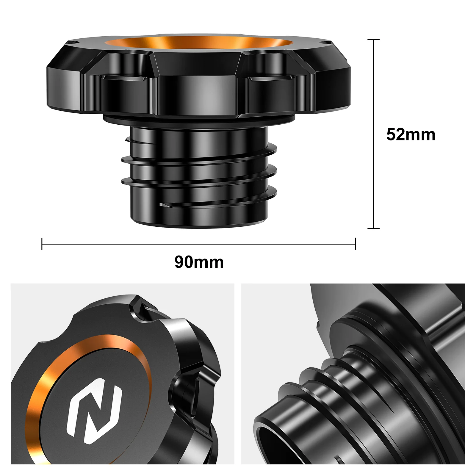 Gas Fuel Tank Cap Cover For Harley Sportster 1200 48 XL Iron 883 XL883N - Image 7