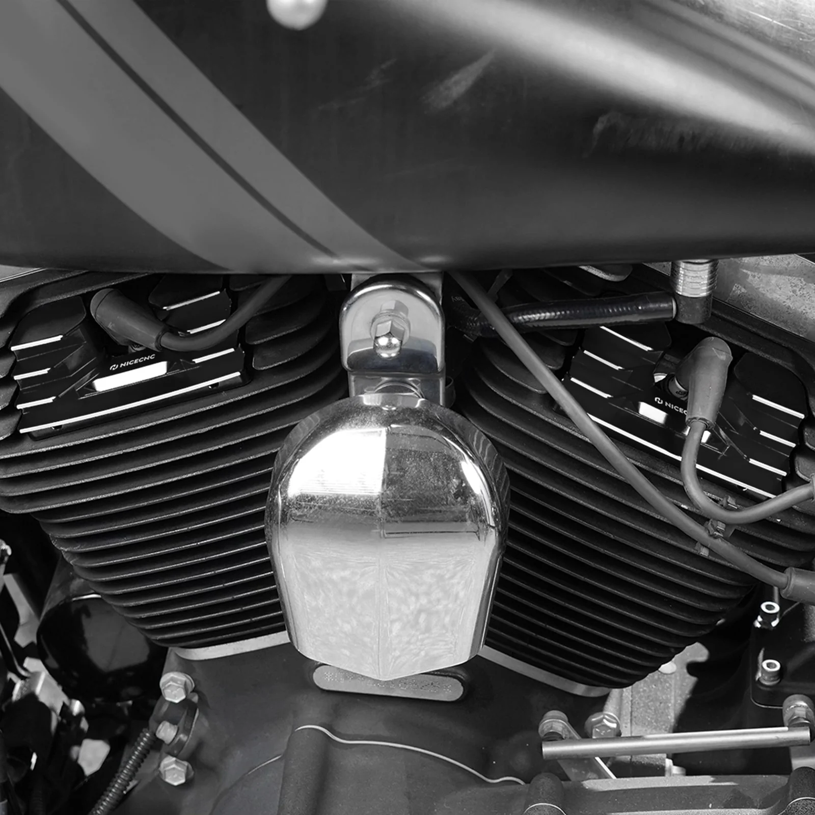 V Twin Cam Spark Plug Covers For Harley Dyna Low Rider Street Fat Bob Super Glide - Image 2