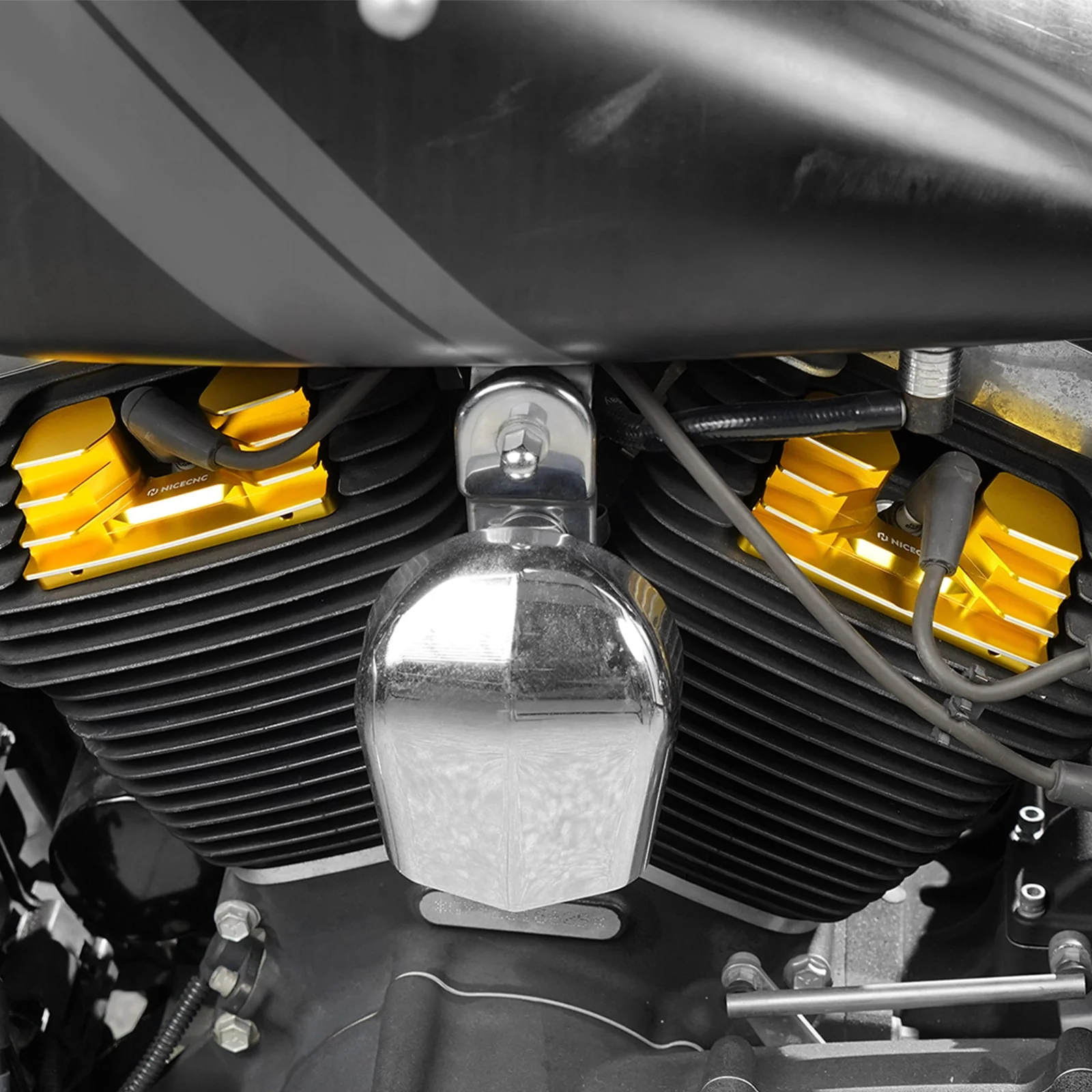 V Twin Cam Spark Plug Covers For Harley Dyna Low Rider Street Fat Bob Super Glide - Image 3