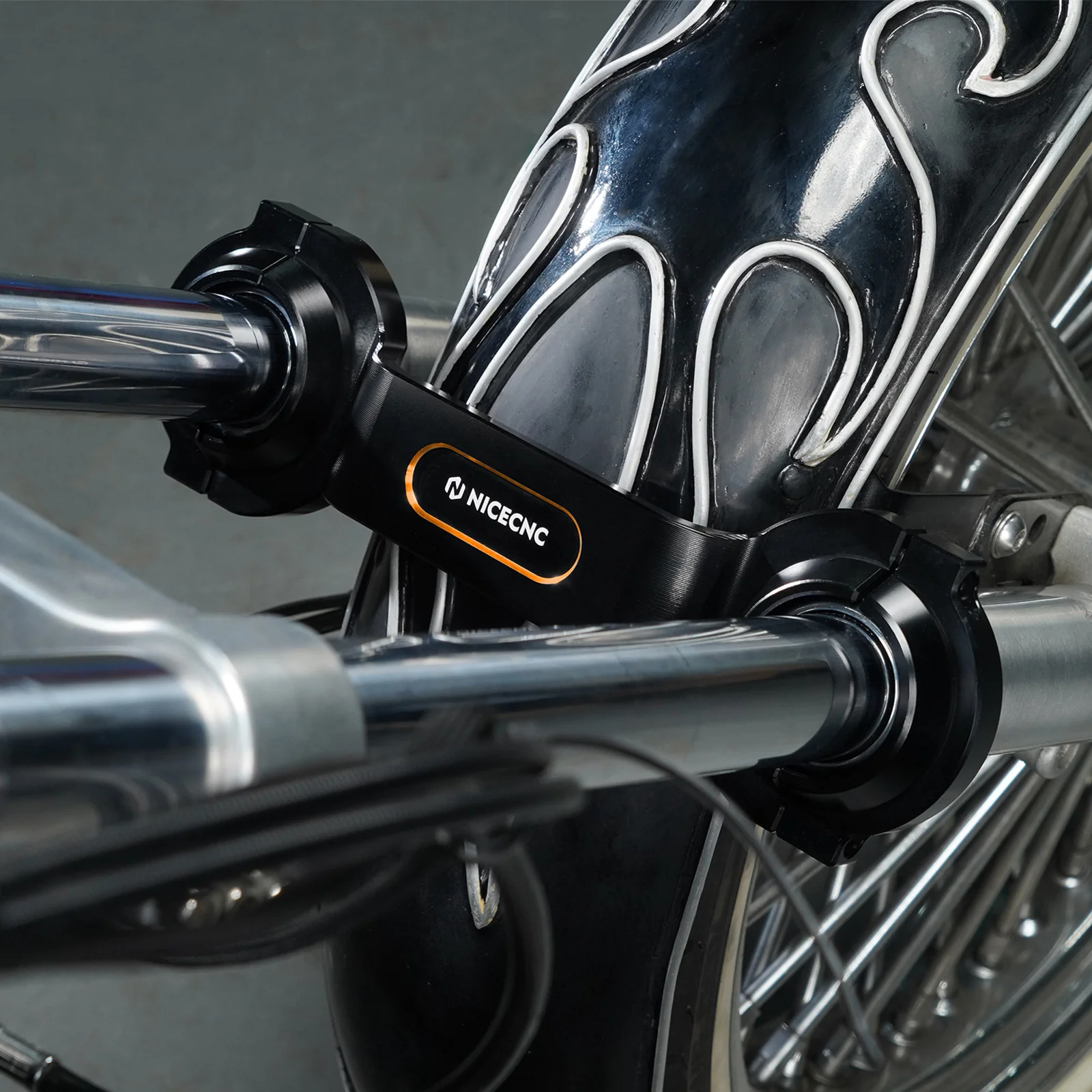 Front Method Fork Brace Stabilizer For Harley Dyna Low Rider Super Glide Wide Glide - Image 2