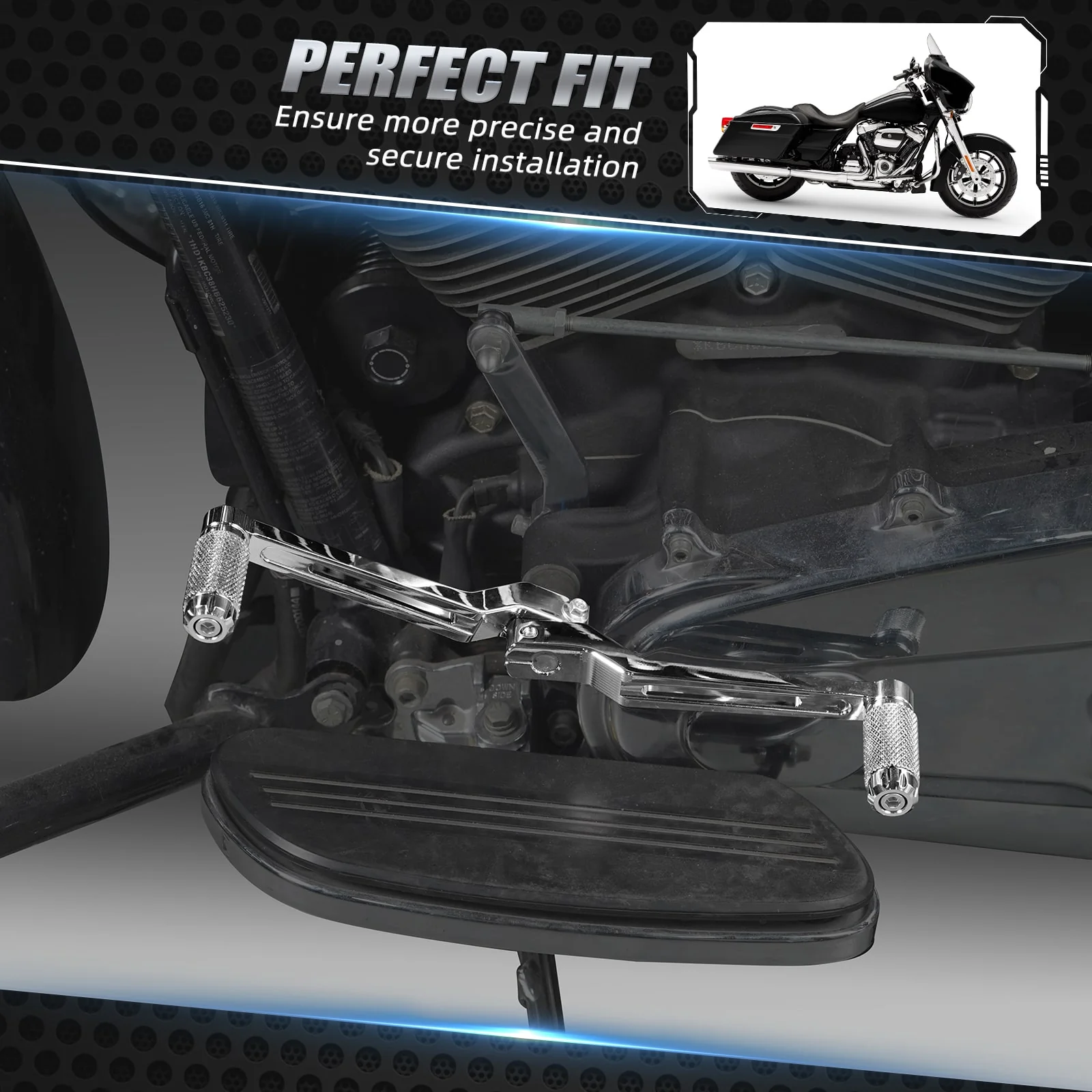 Chrome Heel Toe Shifter Levers Pegs For Harley Electra Glide Road Glide Ultra Limited - Image 7