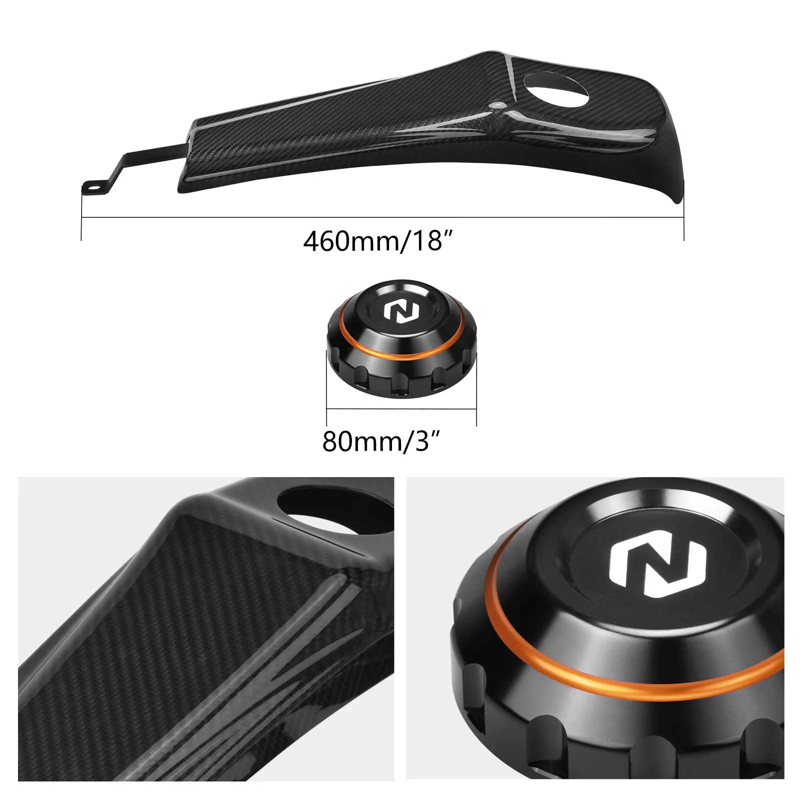 Gas Tank Cap w/Carbon Fiber Dash Insert Panel For Harley Electra Road Street Glide - Image 7
