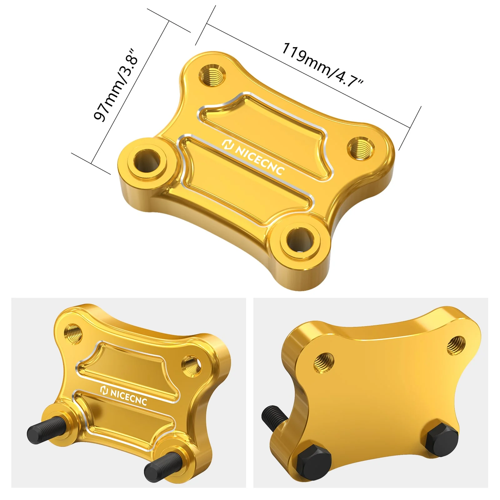 Handlebar Riser Pull Back Adapter Plate For Harley Electra Tri Street Glide Ultra Limited - Image 11