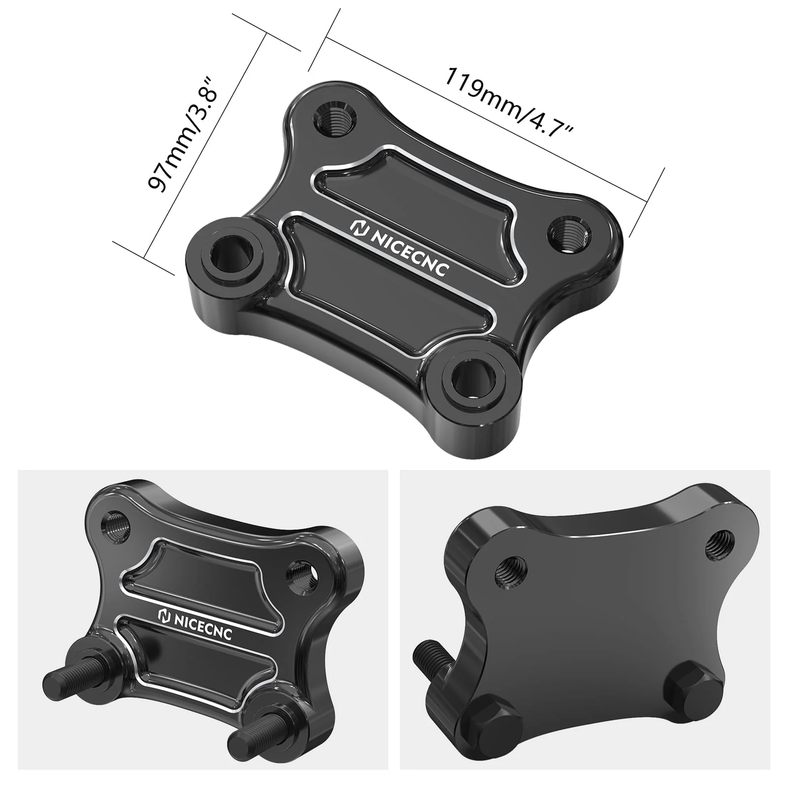 Handlebar Riser Pull Back Adapter Plate For Harley Electra Tri Street Glide Ultra Limited - Image 18