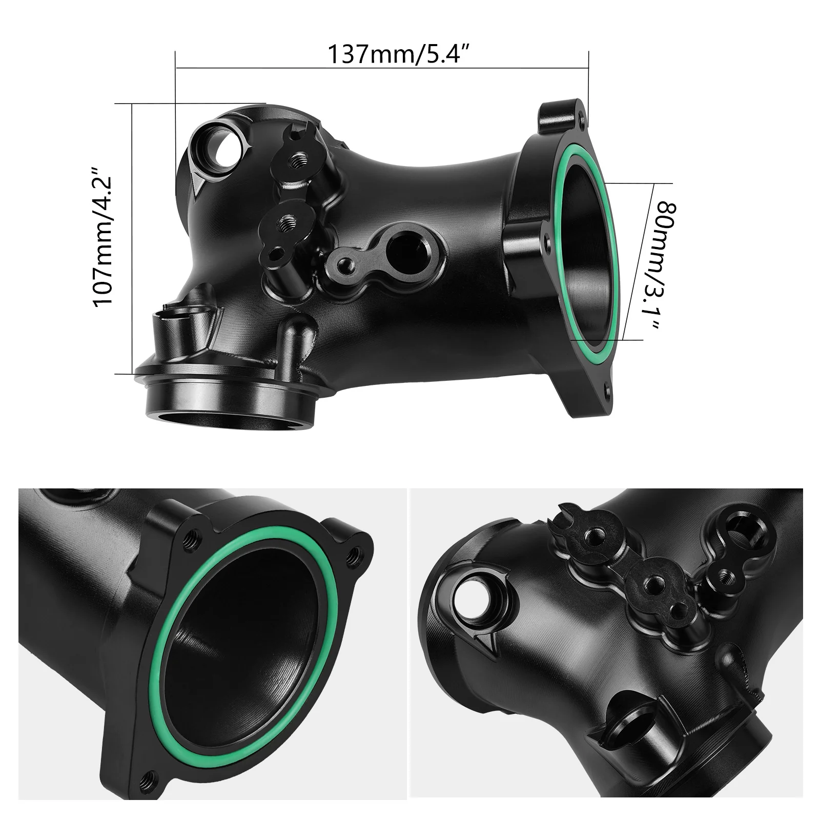 57mm M8 Engine Air Intake Manifold For Harley Road King Street Glide 55mm Stock Manifold - Image 10