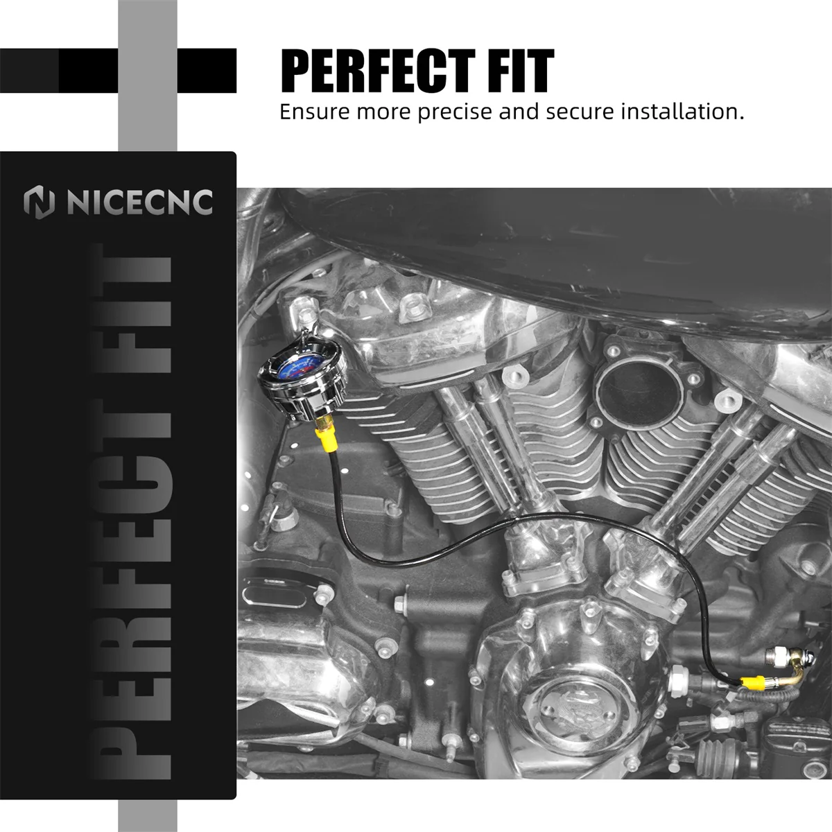 M8 Oil Pressure Gauge Kit For Harley Road King Electra Street Glide Ultra Limited - Image 15