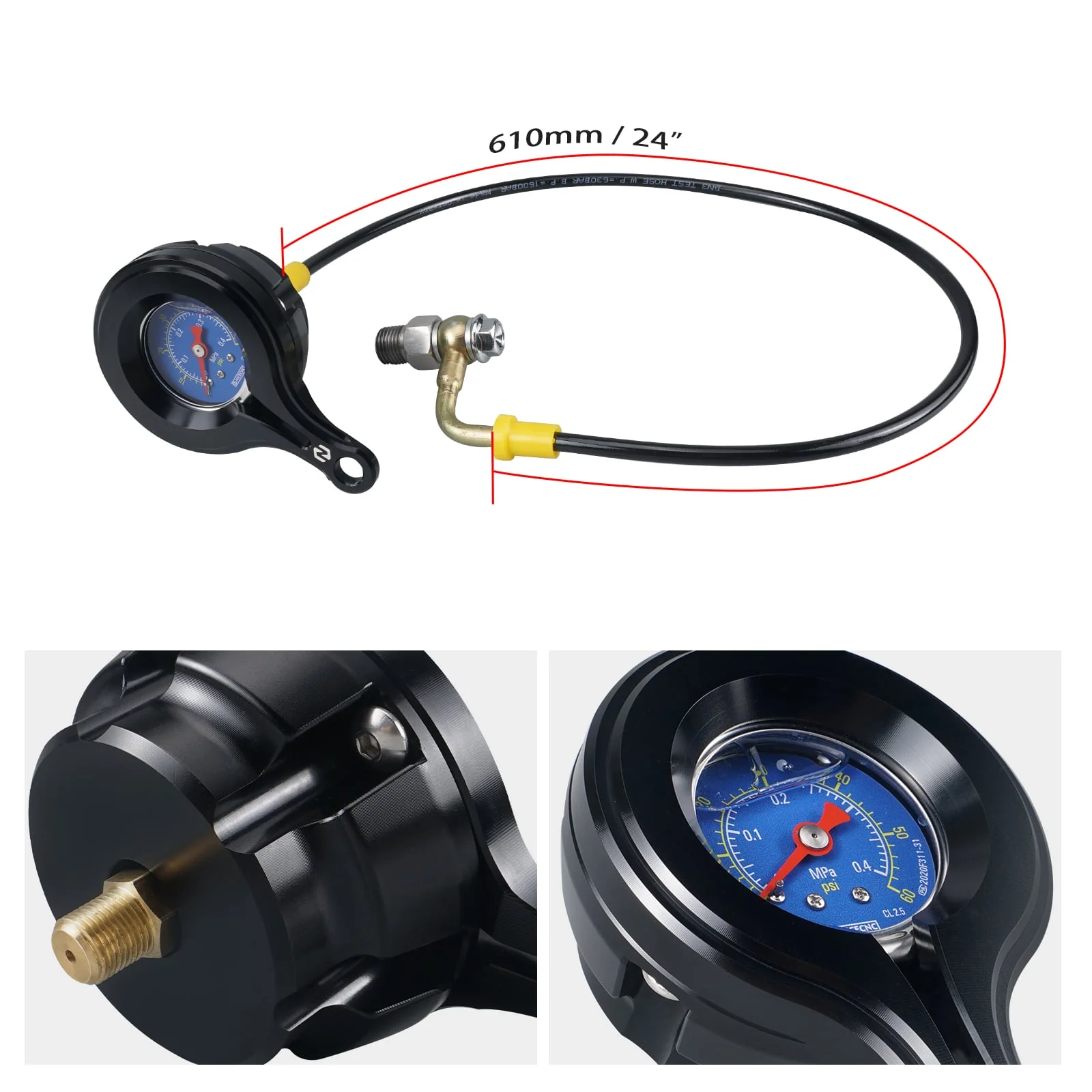 M8 Oil Pressure Gauge Kit For Harley Road King Electra Street Glide Ultra Limited - Image 6