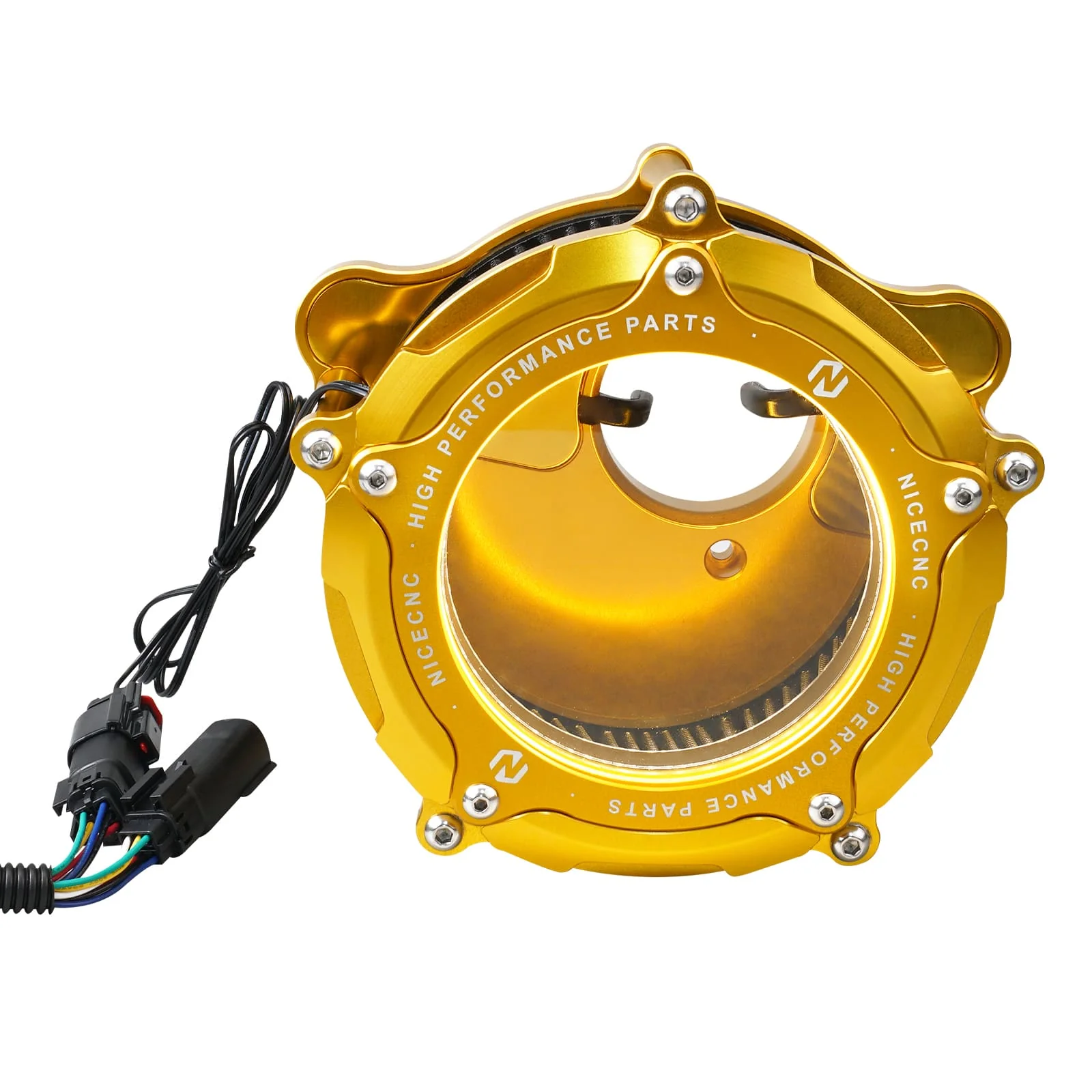 Full Clear M8 LED Air Cleaner Filter Intake Kit For Harley Road King Electra Street Glide - Image 17