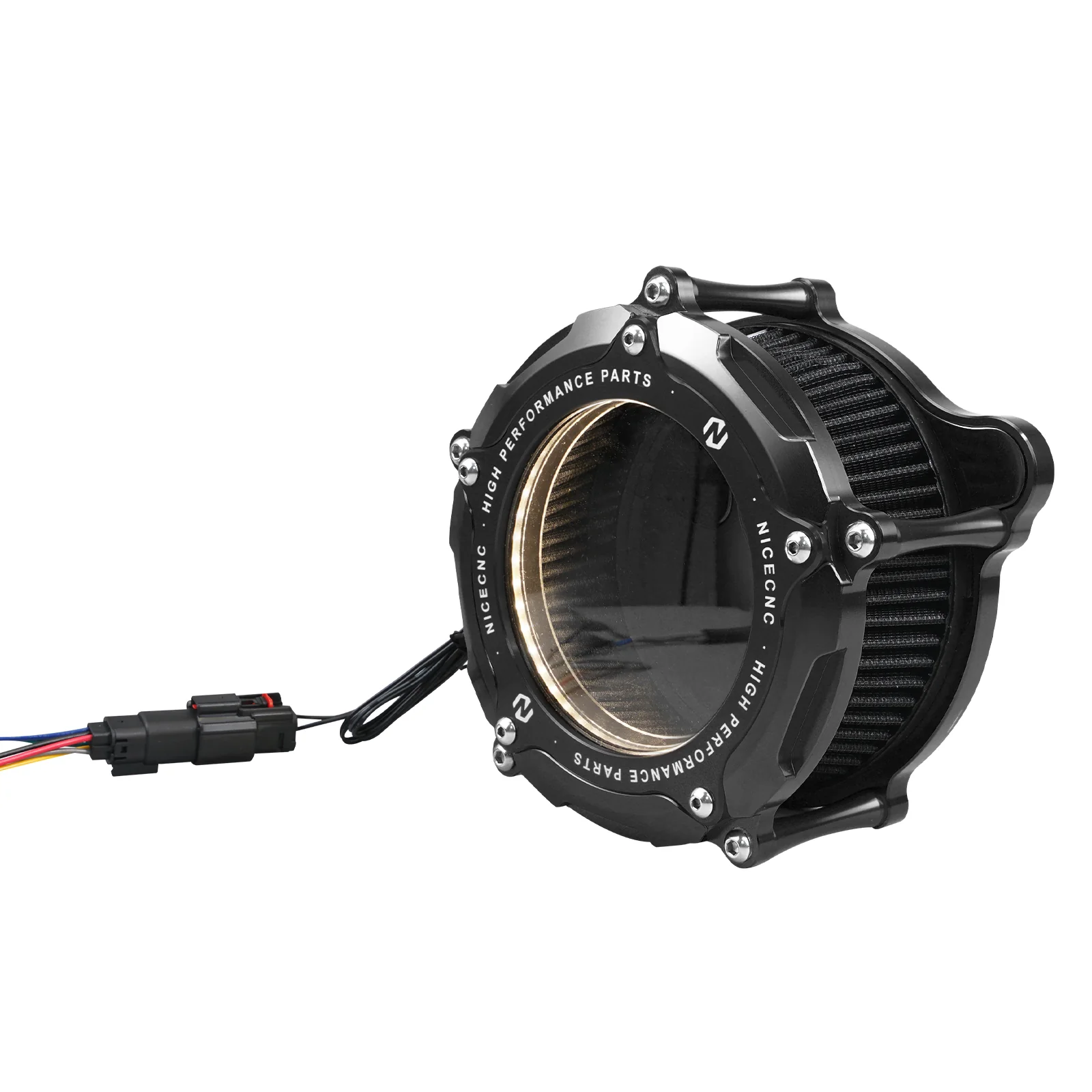 Full Clear M8 LED Air Cleaner Filter Intake Kit For Harley Road King Electra Street Glide - Image 6
