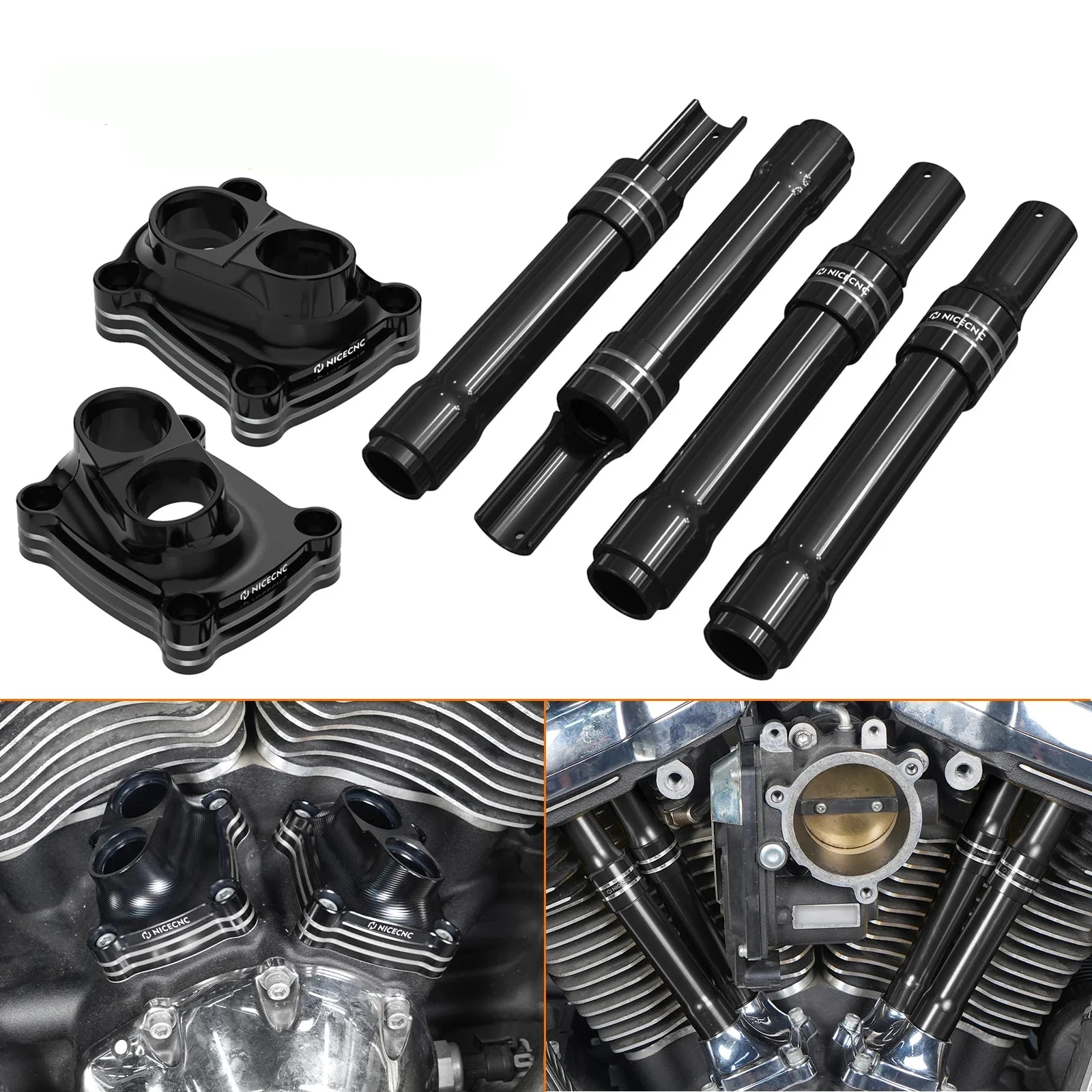 M8 Engine Tappet + Pushrod Tube Covers For Harley Softail Fat Boy Heritage Classic 114 - Image 15