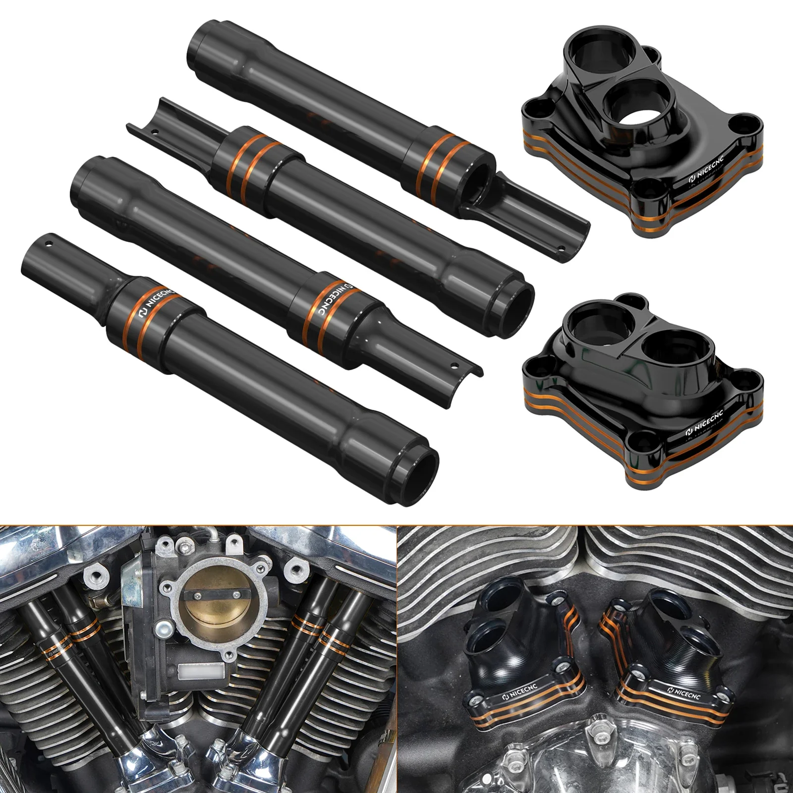 M8 Engine Tappet + Pushrod Tube Covers For Harley Softail Fat Boy Heritage Classic 114 - Image 22