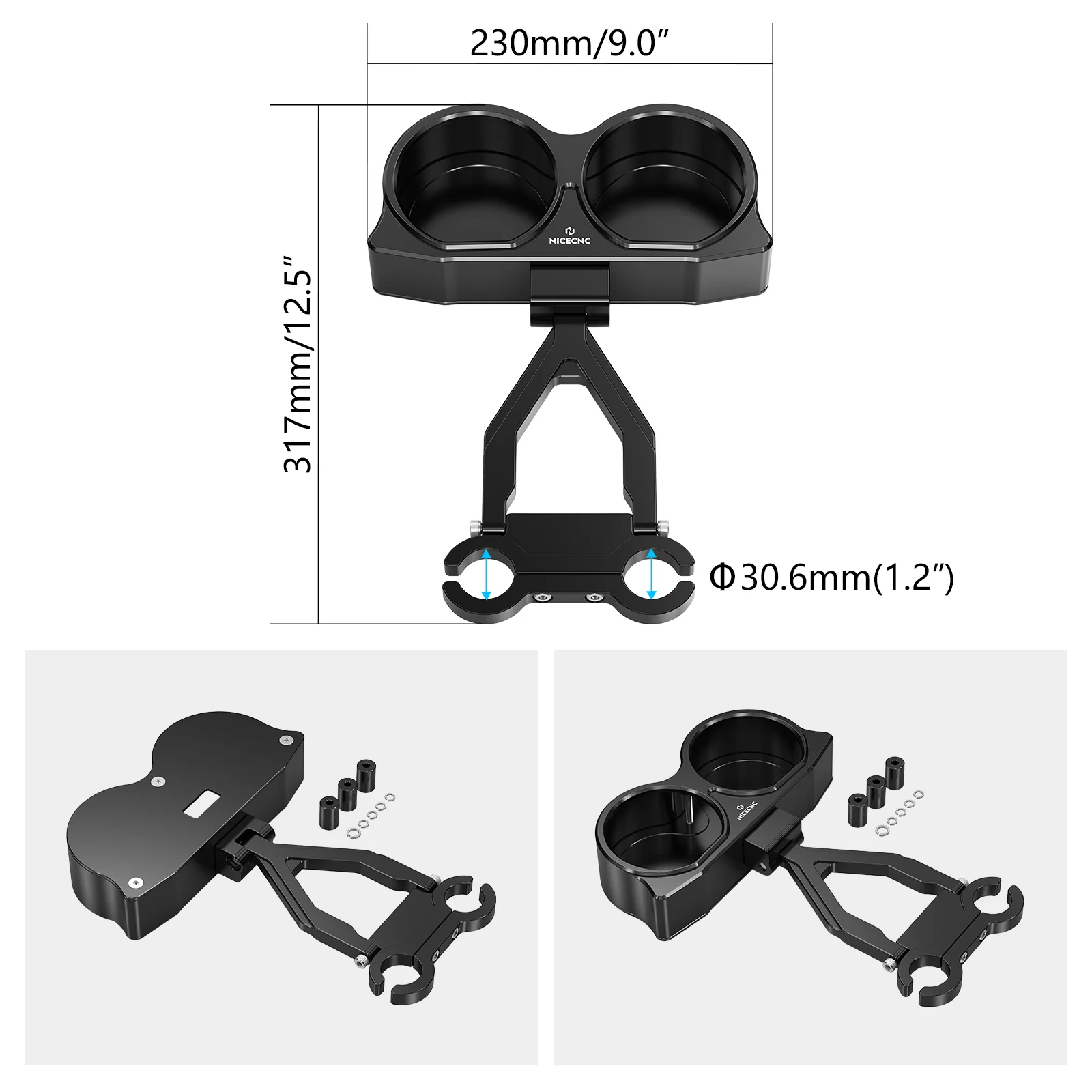 Instrument Speedometer Gauges Relocation Bracket Kit For Harley Road Glide 2015-2023 - Image 13