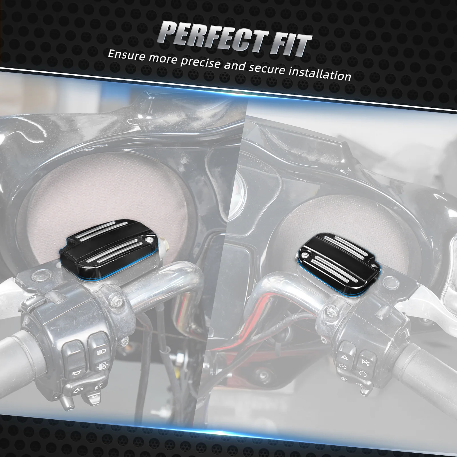 Clutch Brake Master Cylinder Reservoir Cover For Harley Road King Electra Street Glide - Image 4
