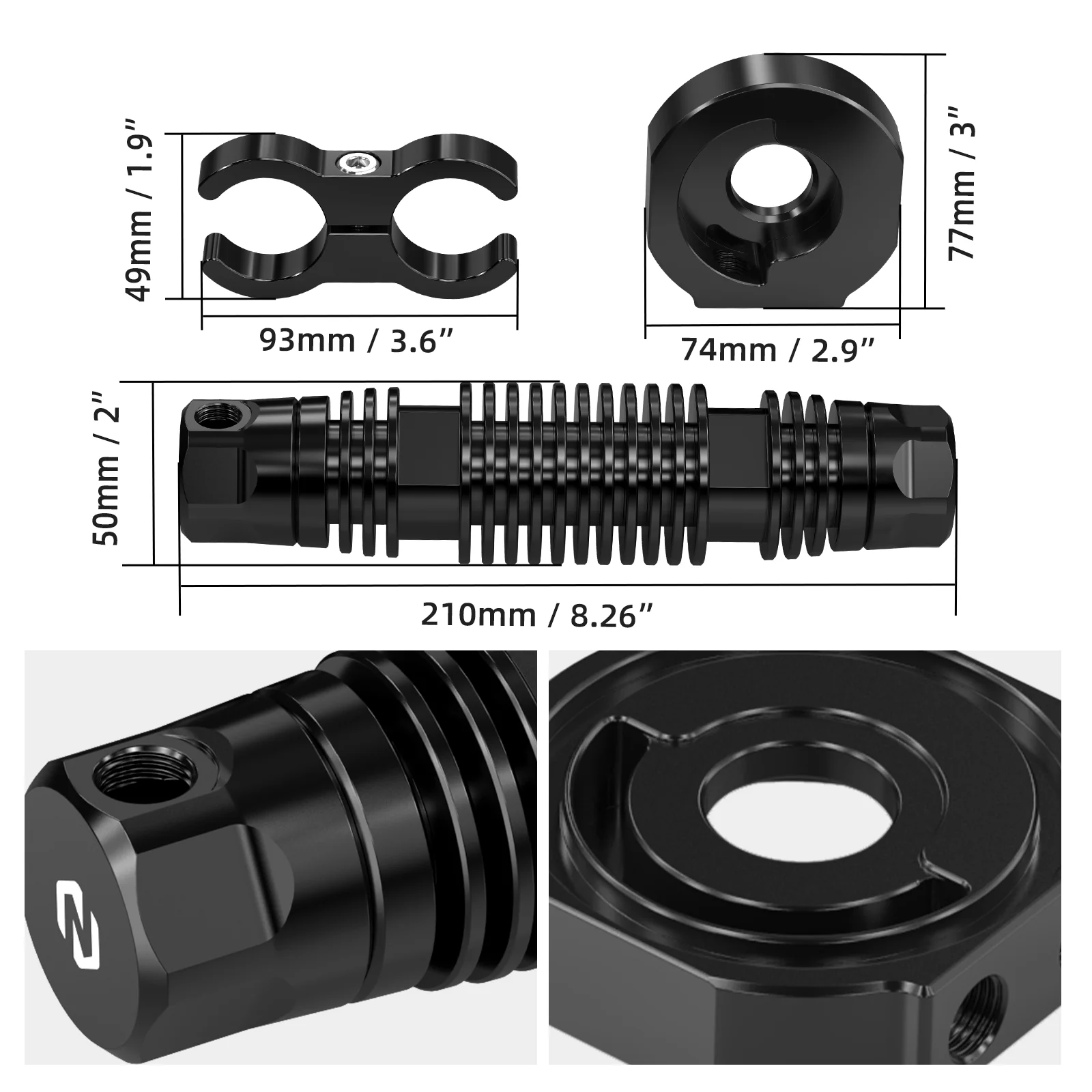 Modular Finned Dual Engine Oil Cooler Kit For Harley Road King Electra Street Glide - Image 5