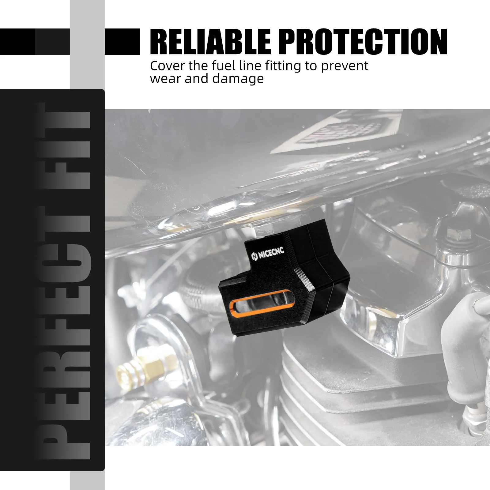 Fuel Tank Line Fitting Cover Guard For Harley Road King Electra Street Glide Ultra Limited - Image 2