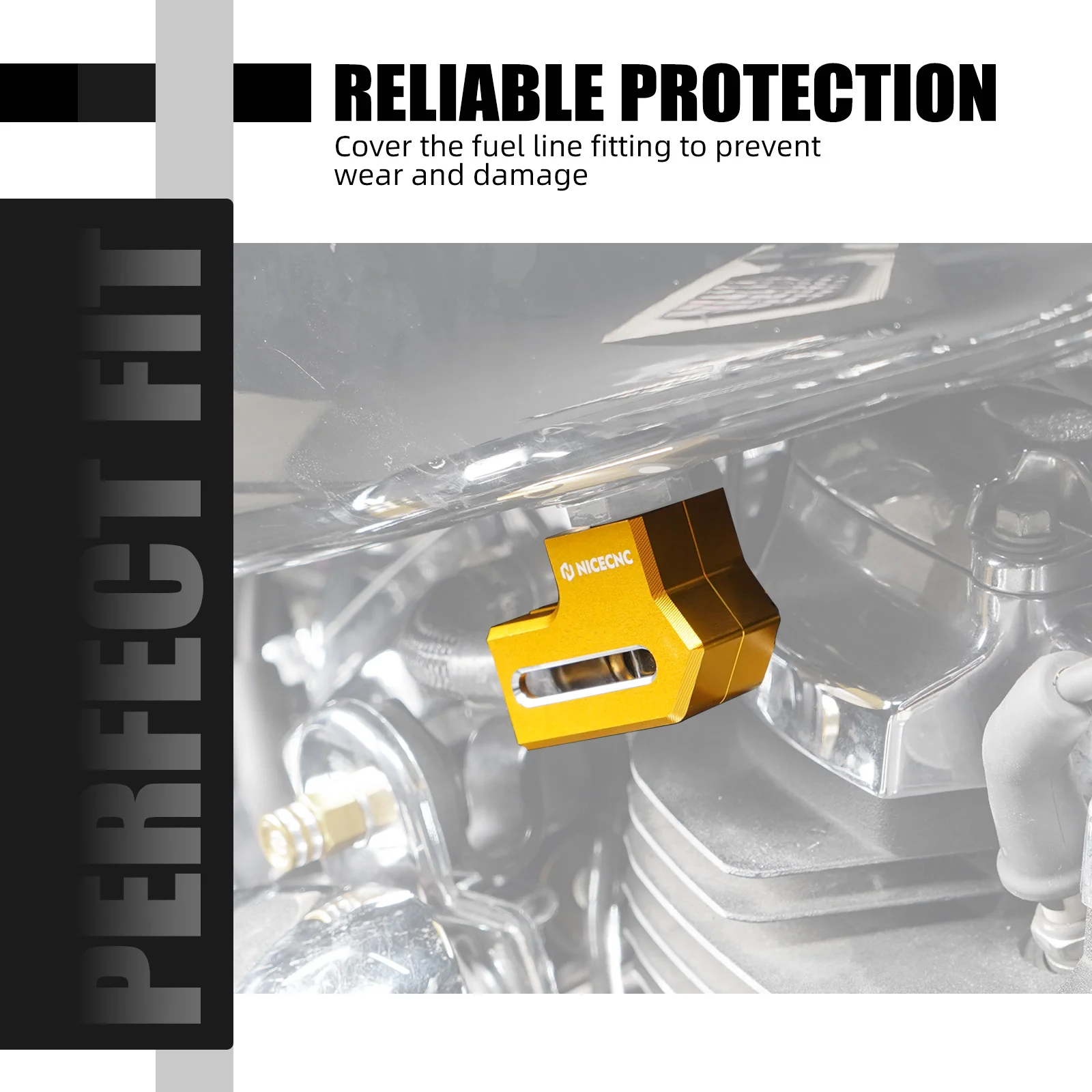 Fuel Tank Line Fitting Cover Guard For Harley Road King Electra Street Glide Ultra Limited - Image 3