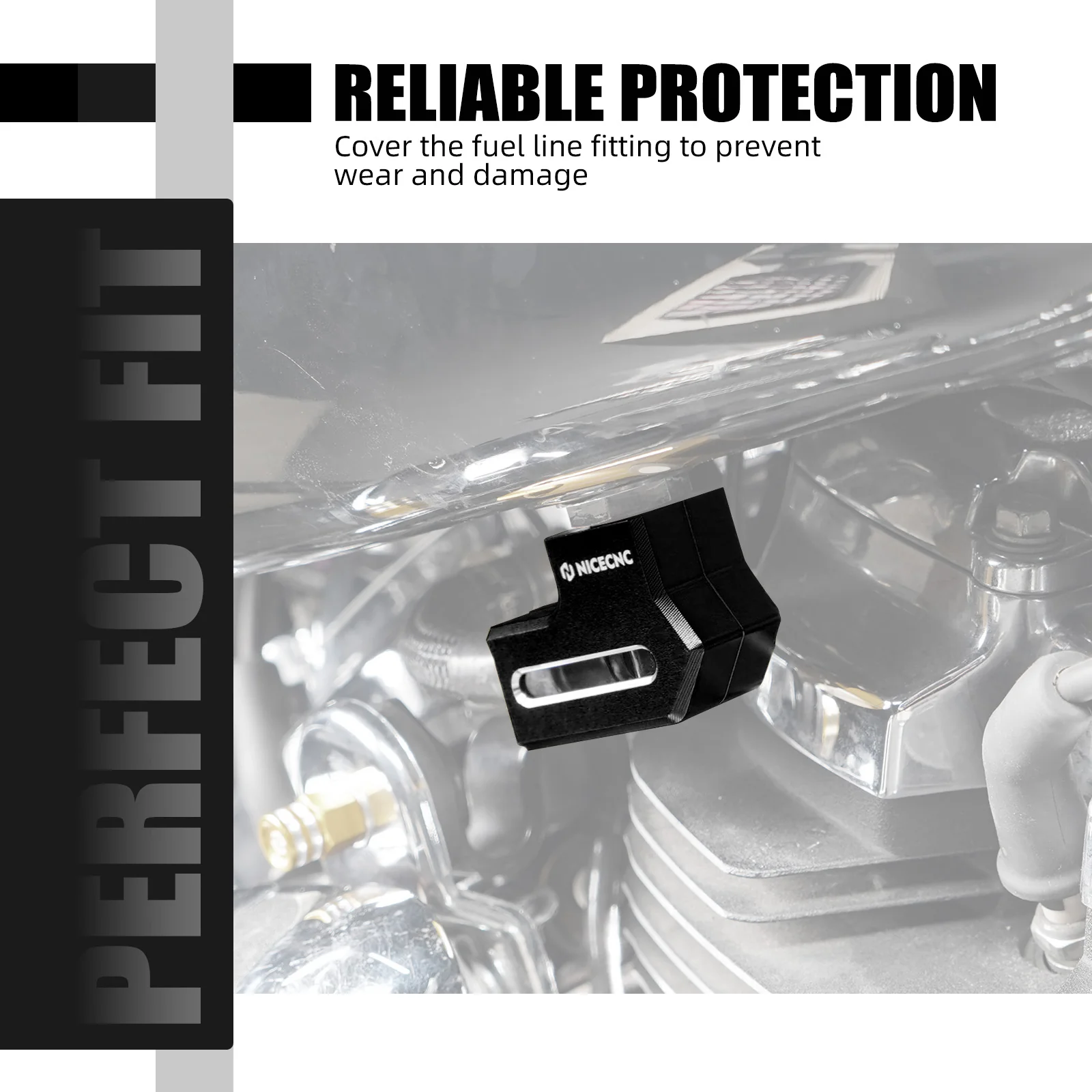 Fuel Tank Line Fitting Cover Guard For Harley Road King Electra Street Glide Ultra Limited - Image 4