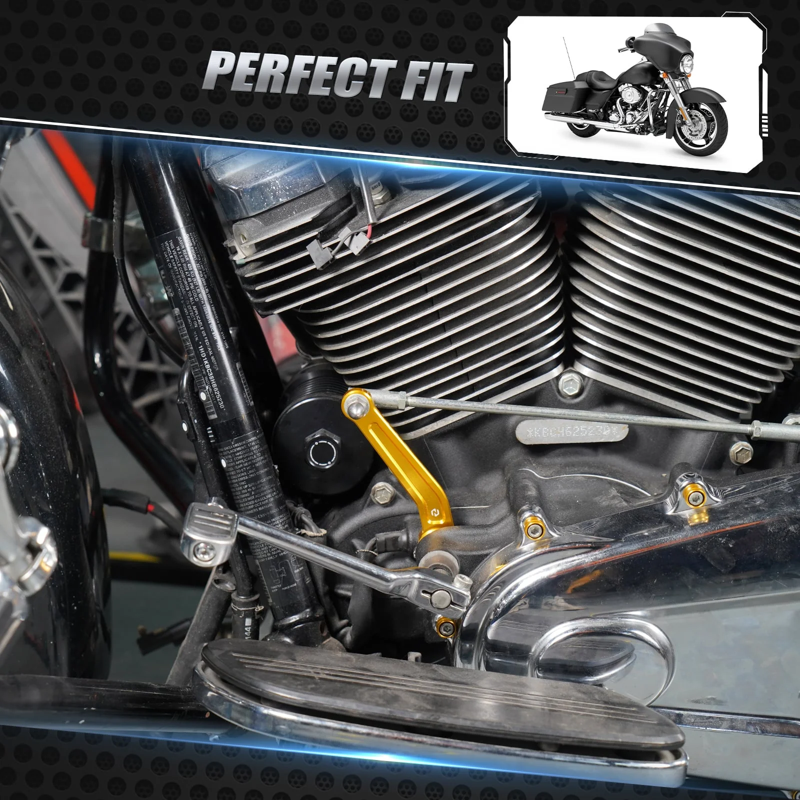 Inner Shift Shifter Arm Rod Lever For Harley Road King Electra Street Glide Ultra Limited - Image 3