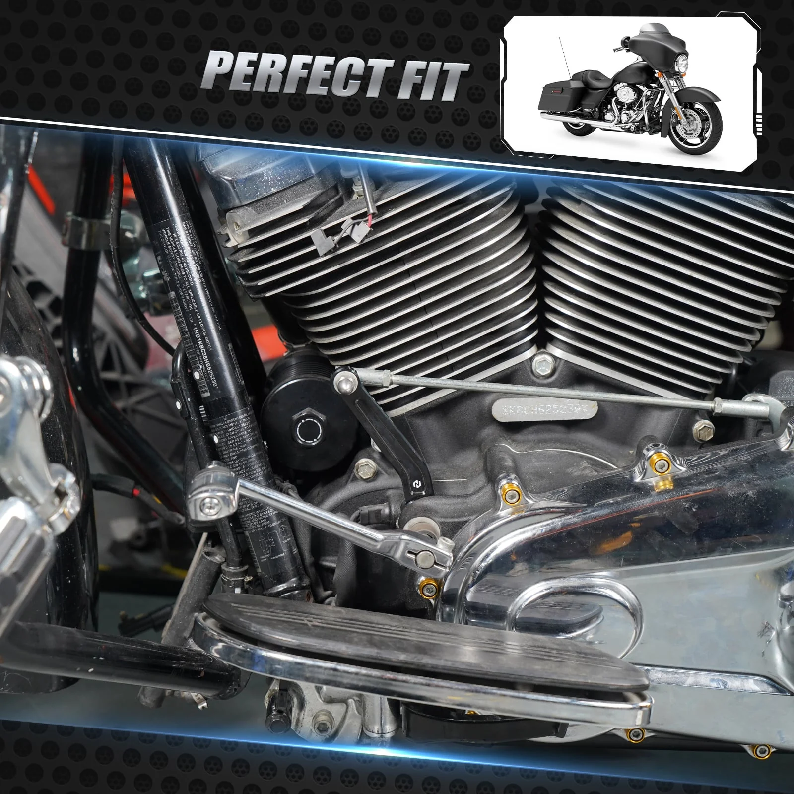 Inner Shift Shifter Arm Rod Lever For Harley Road King Electra Street Glide Ultra Limited - Image 4