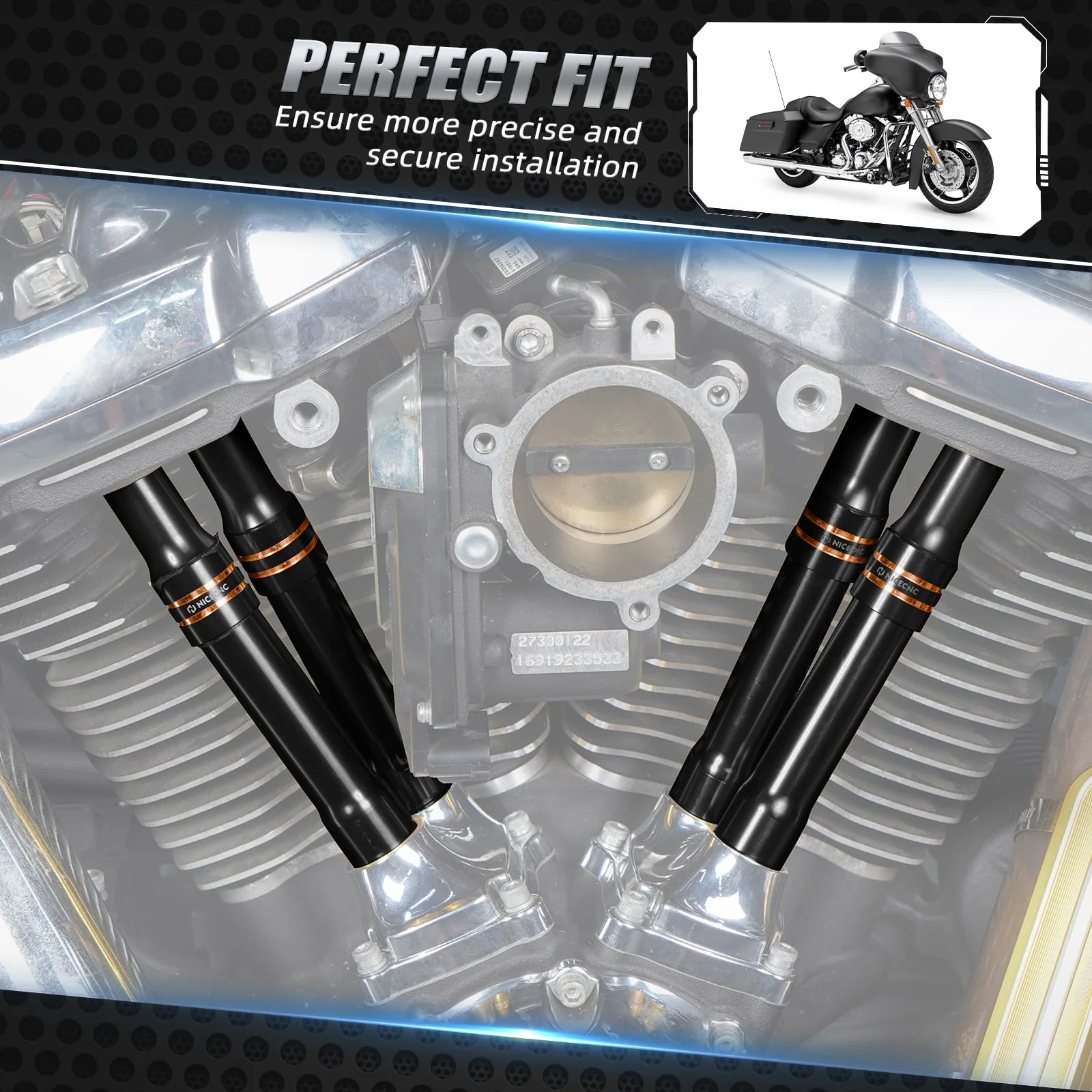 M8 Engine Lifter Tappet Covers For Harley Road King Electra Street Glide Ultra Limited - Image 23
