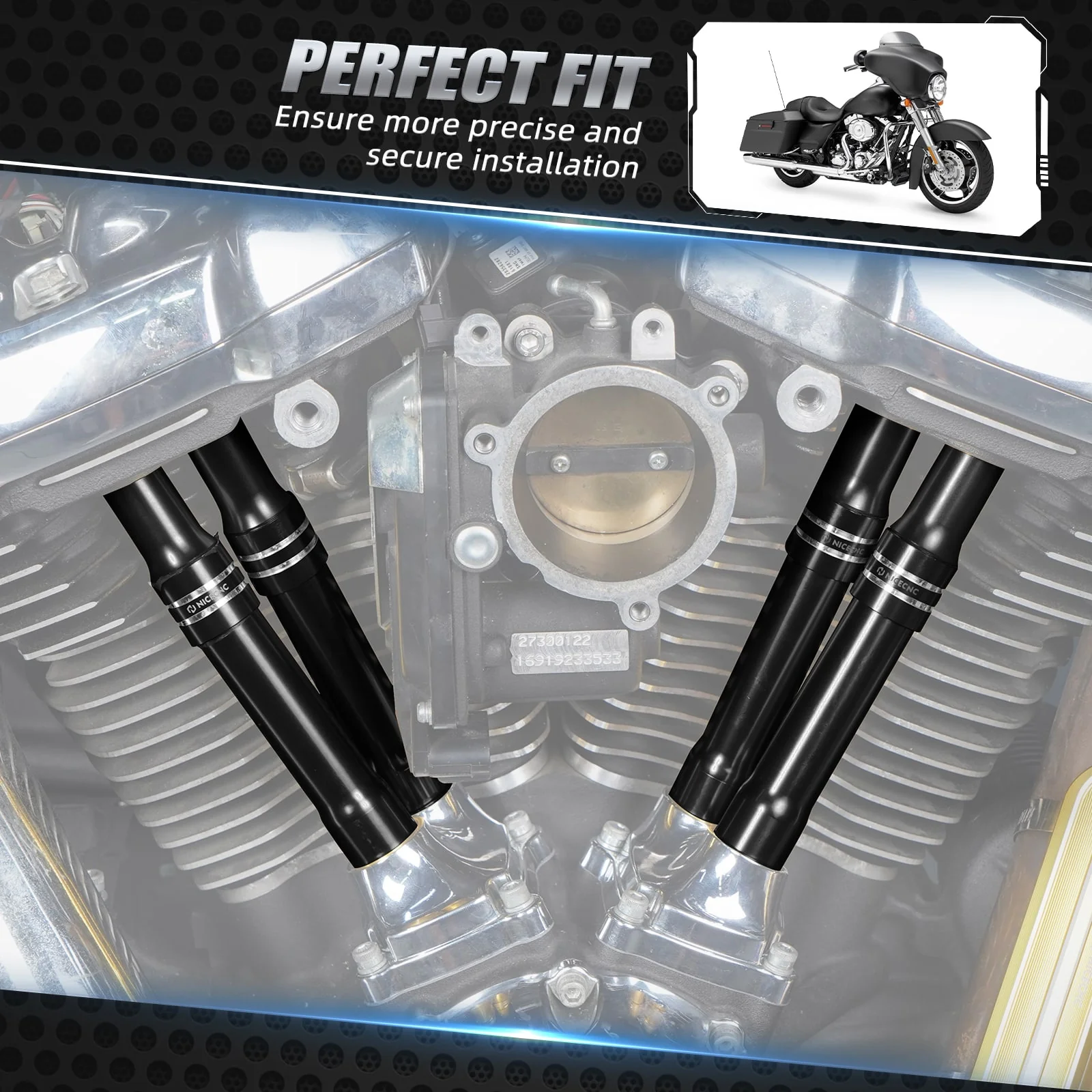 M8 Engine Lifter Tappet Covers For Harley Road King Electra Street Glide Ultra Limited - Image 27