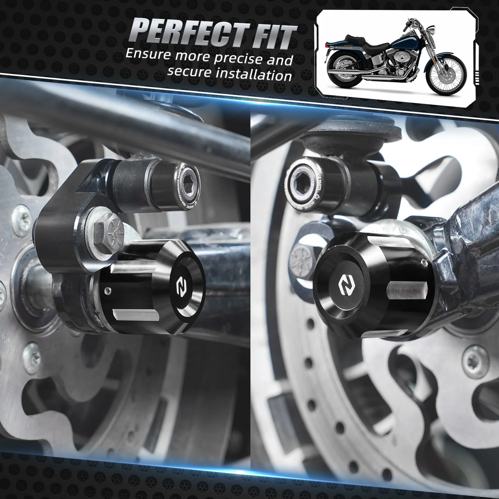 Rear Axle Nut Covers Caps For Harley Road King Electra Street Glide - Image 4