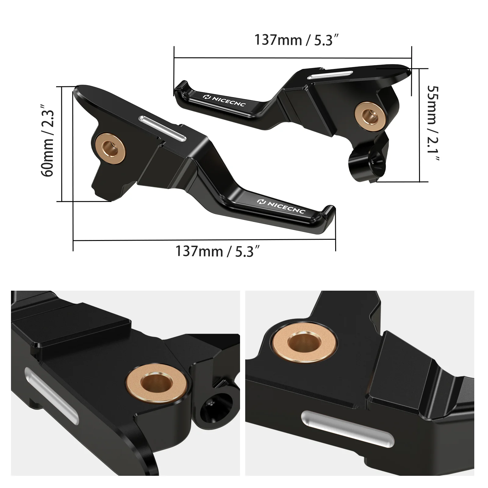 2-Finger Control Shorty Clutch Brake Levers For Harley Road King Electra Street Glide - Image 14