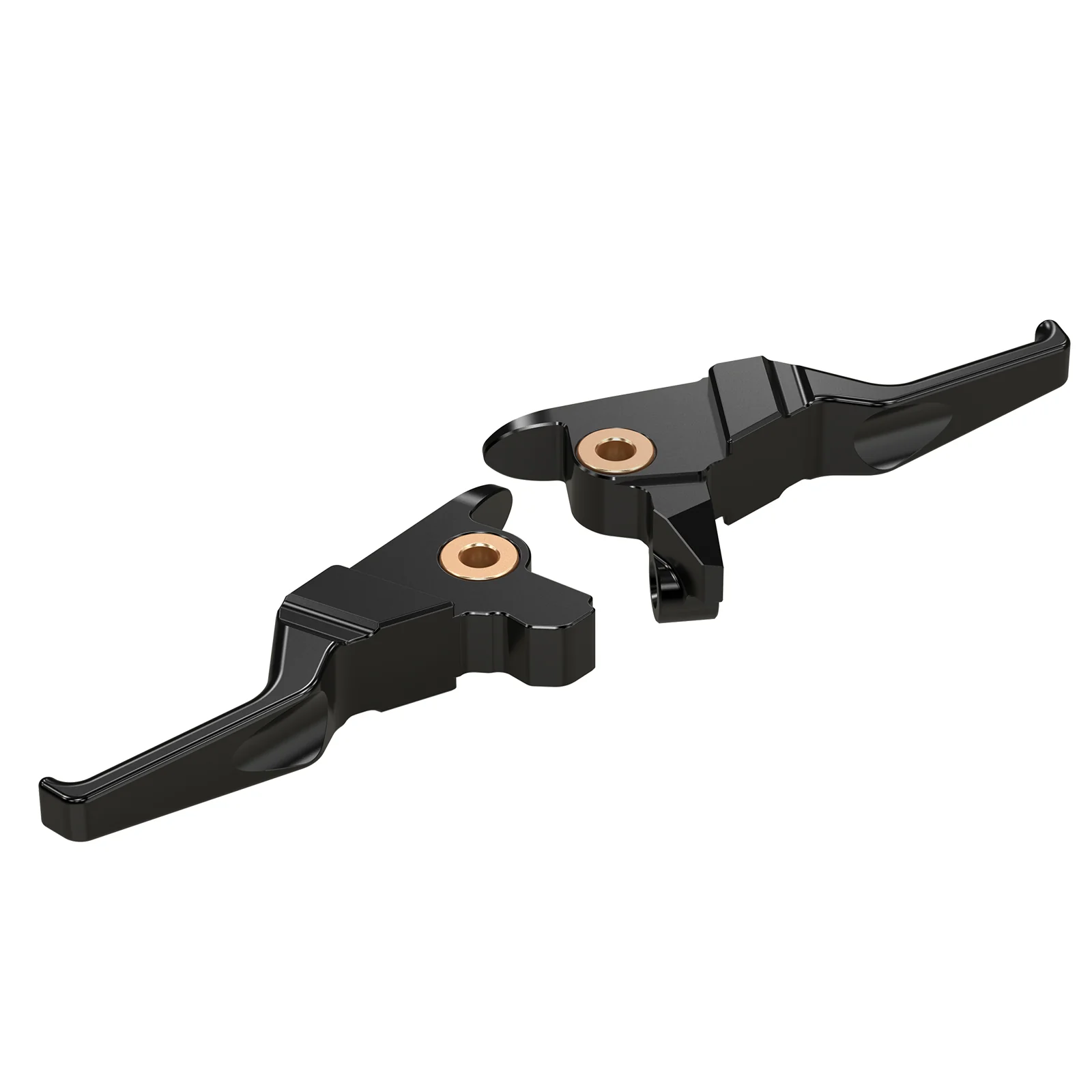 2-Finger Control Shorty Clutch Brake Levers For Harley Road King Electra Street Glide - Image 15